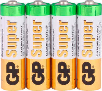 GP Batteries »4er Pack Super Alkaline AA« Batterie, LR06 (1,5 V, 4 St)