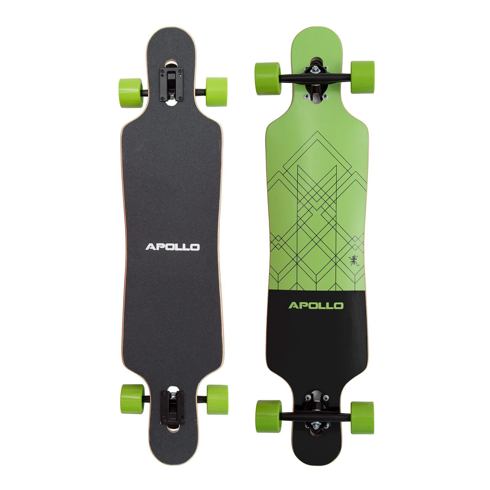 Apollo Longboard Twin Tip DT Longboard 40", aus Holz mehrlagig verleimt für Idealen Flex & Stabilität Vanua