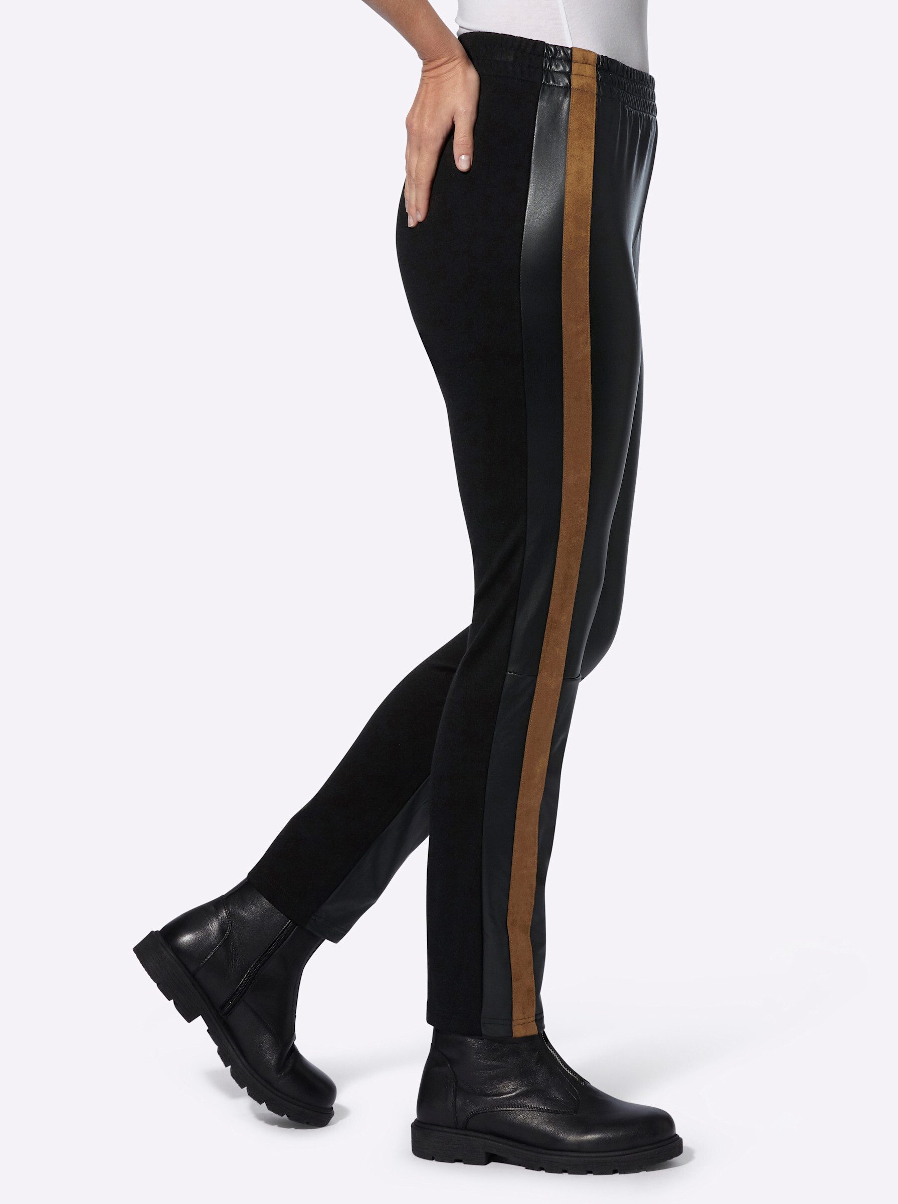Jerseyhose Lederimitat-Hose normal