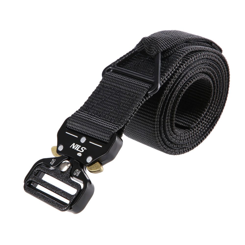 NILS CAMP Stoffgürtel Taktikgürtel Cobra-Schnalle (Spar-Set, 1-St., 125 x 3, 8 cm robust) Cobra-Schnalle, Ausrüstungsschlaufe, robust