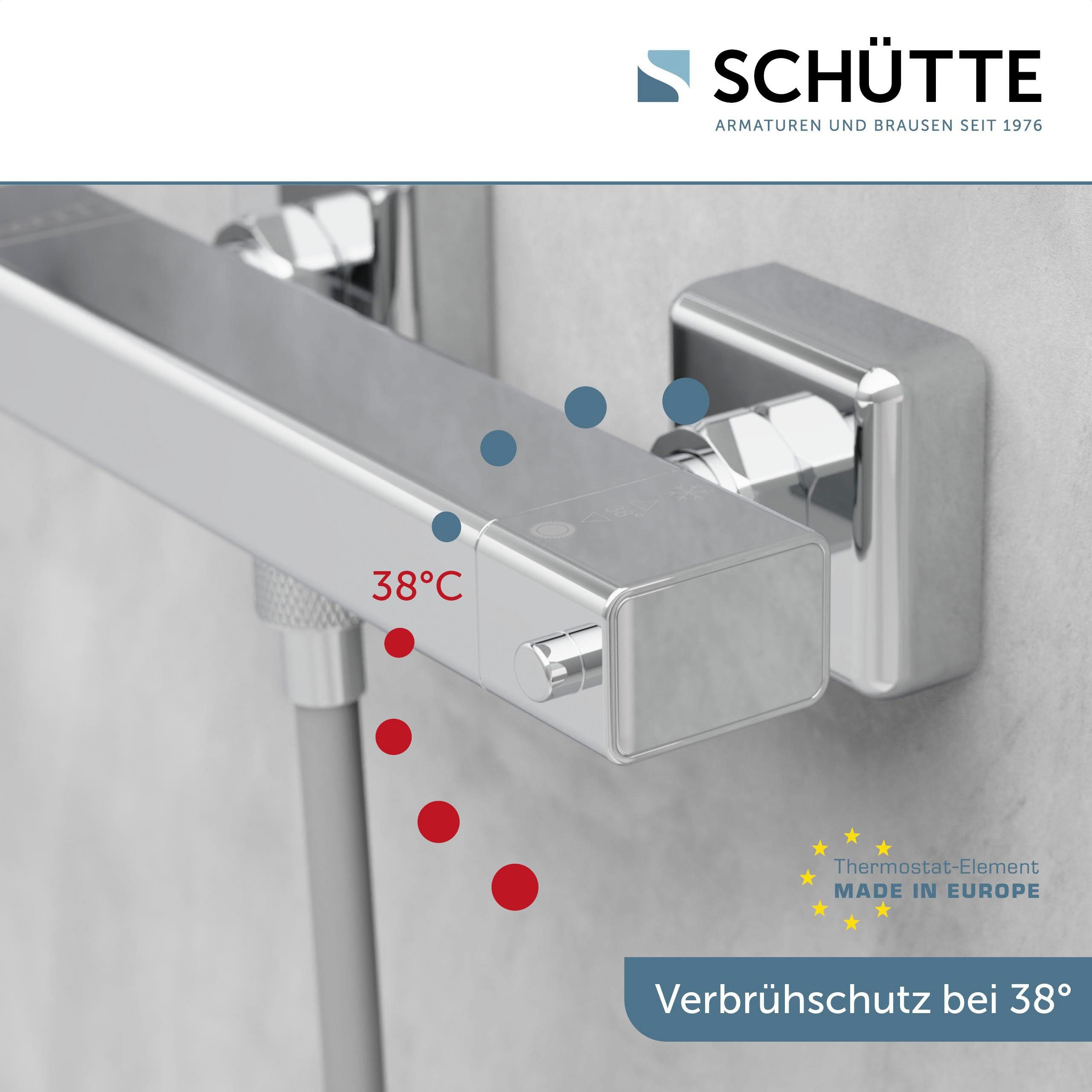 Schütte Duscharmatur Signo mit Thermostat, Mischbatterie Dusche, Duschthermostat in Chrom – Bild 5 von 5