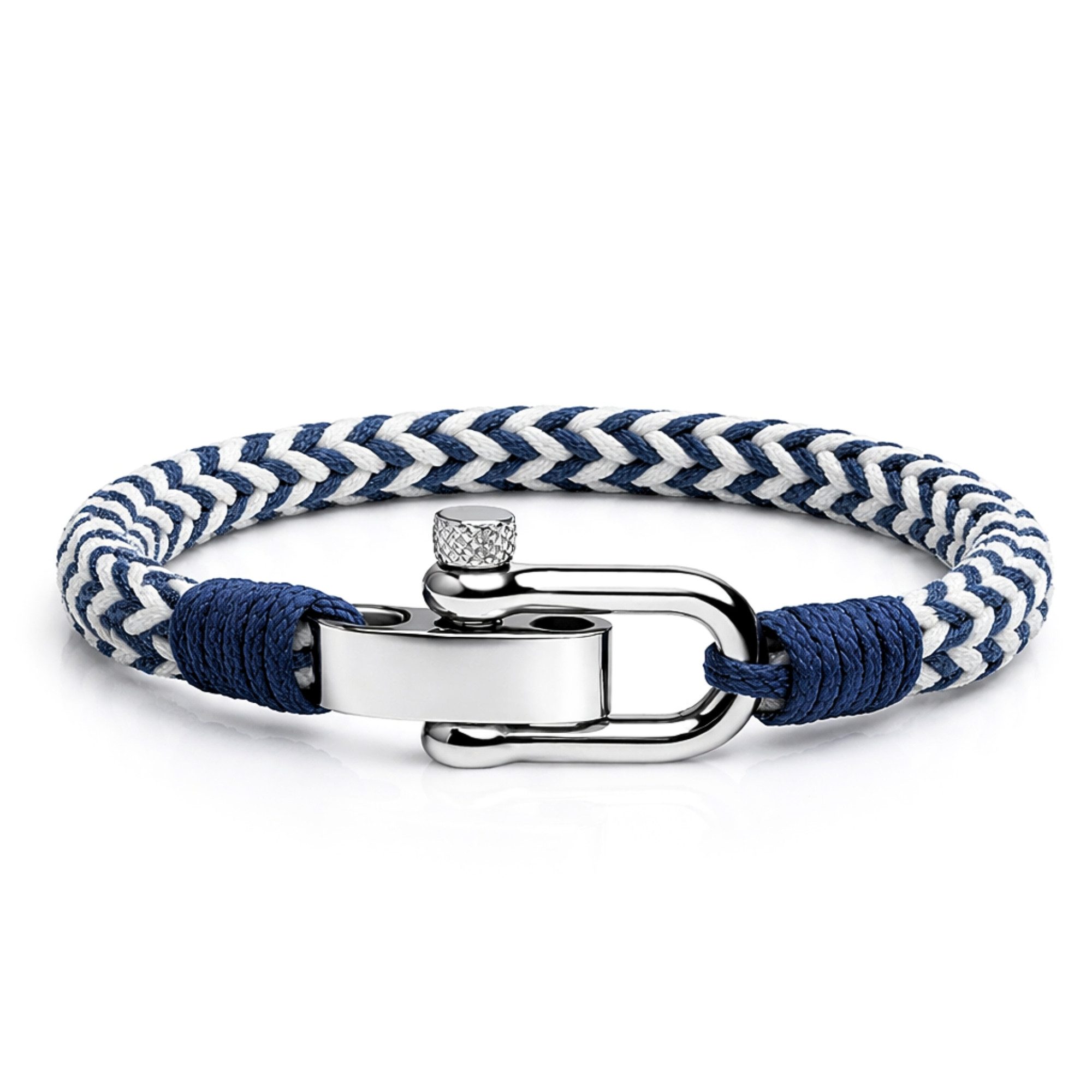 UNIQAL.de Armband aus Segeltau „Küstenlinie Kollektion“ (Maritimes Armband mit Edelstahl Schäkel, Nautischer Stil inspiriert von Meer & Küste, Unisex), Handgefertigt in Deutschland