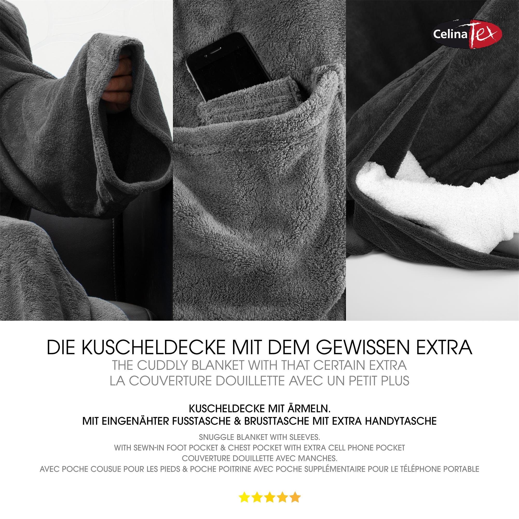Wohndecke TV Decke Kuscheldecke mit Ärmel günstig online kaufen