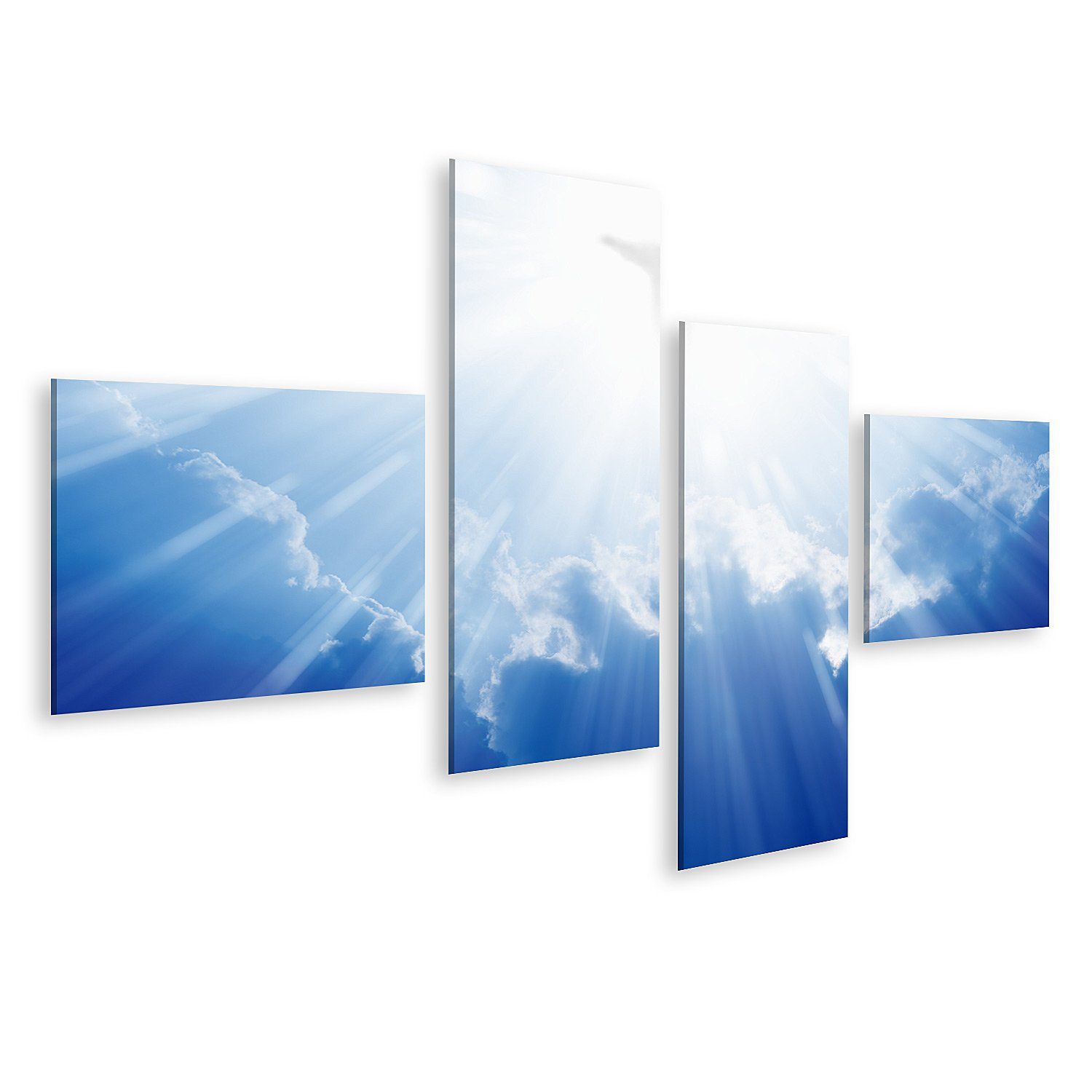 islandburner Leinwandbild Bild auf Leinwand Helles Licht Von Jesus Christus In Den Blauen Himmel