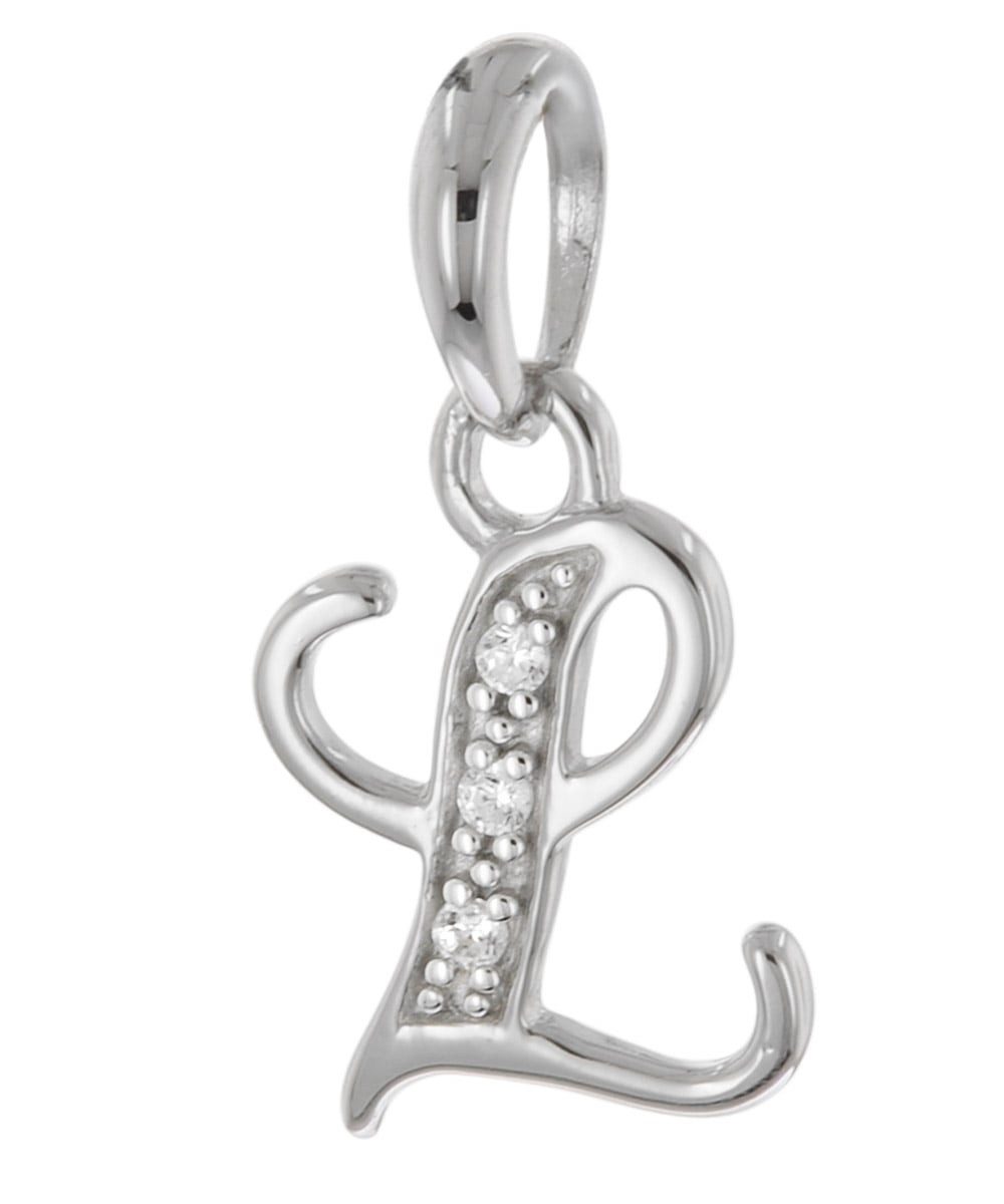 trendor Kette mit Anhänger Mit Buchstaben L Anhänger 925 Silber Rhodiniert günstig online kaufen