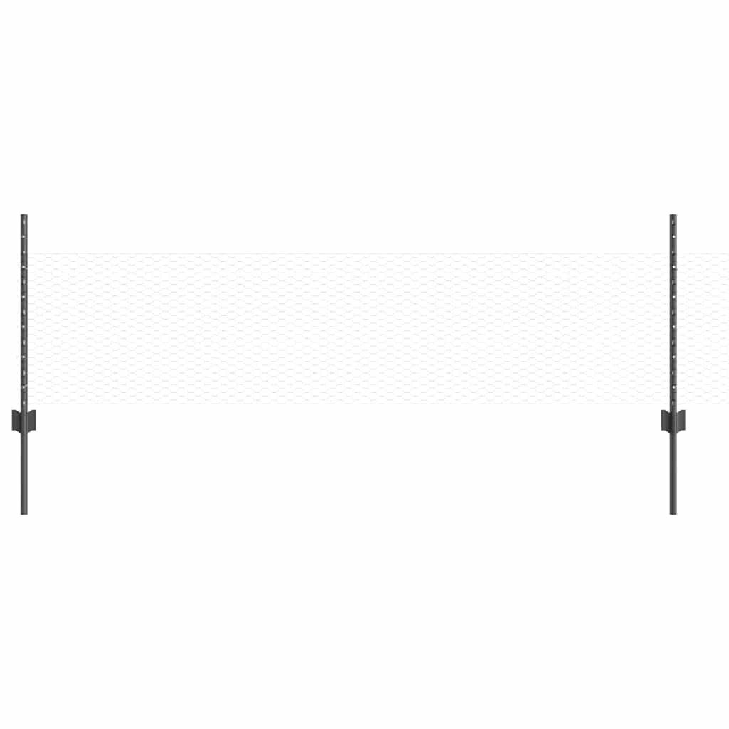 vidaXL Gartenzaun Zaun mit Pfosten Grau günstig online kaufen