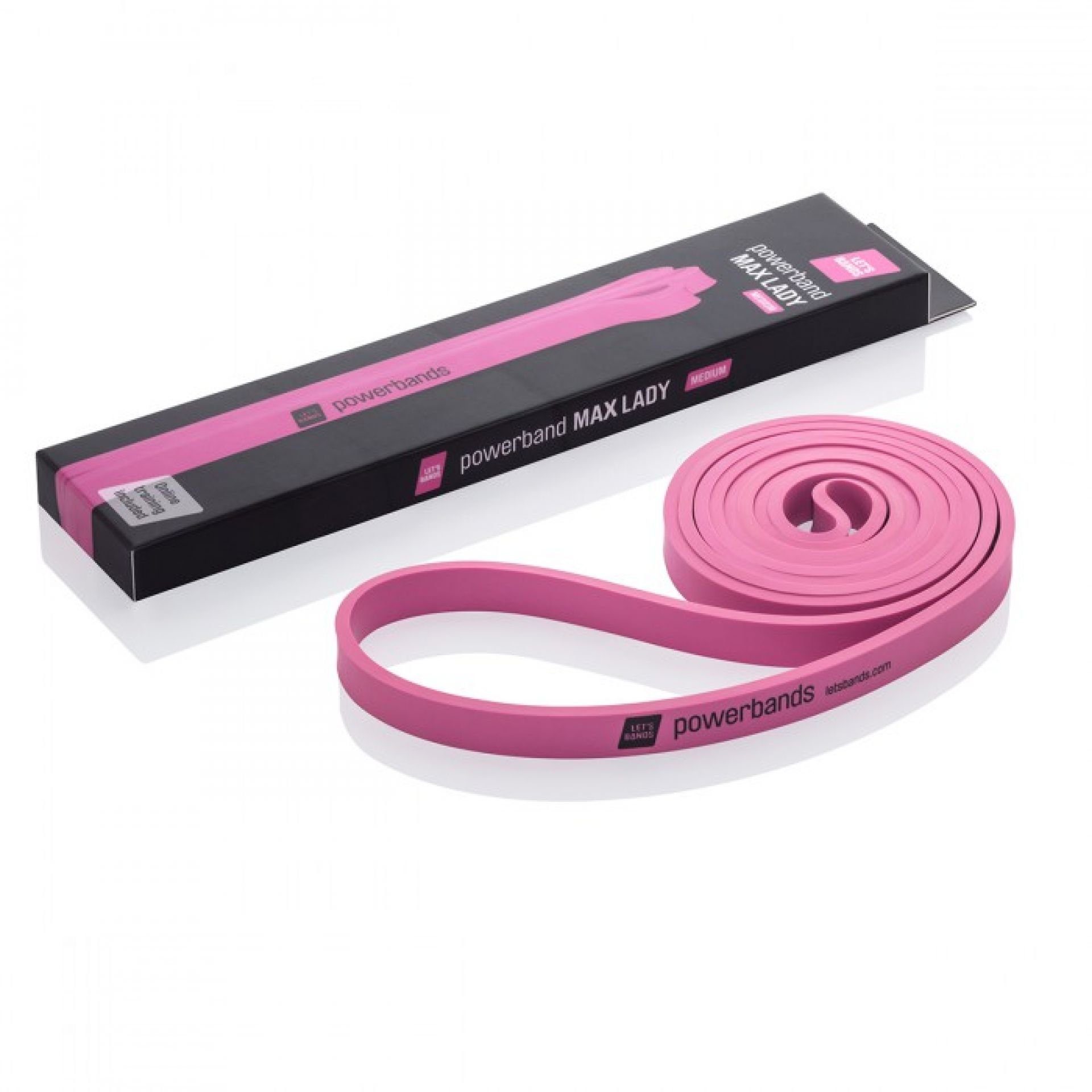 Intervalltraining, (Medium), pink Bands medium) und Arm- Kraft- Bein-Training Max und Bands LADY, [Qualitätssieger] Trainingsbänder Let's Let's Powerbands Schulter-, (MAX