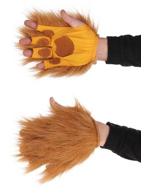 Elope Kostüm Löwen Handschuhe, Fingerhandschuhe als Ergänzung für pelzige Tierkostüme