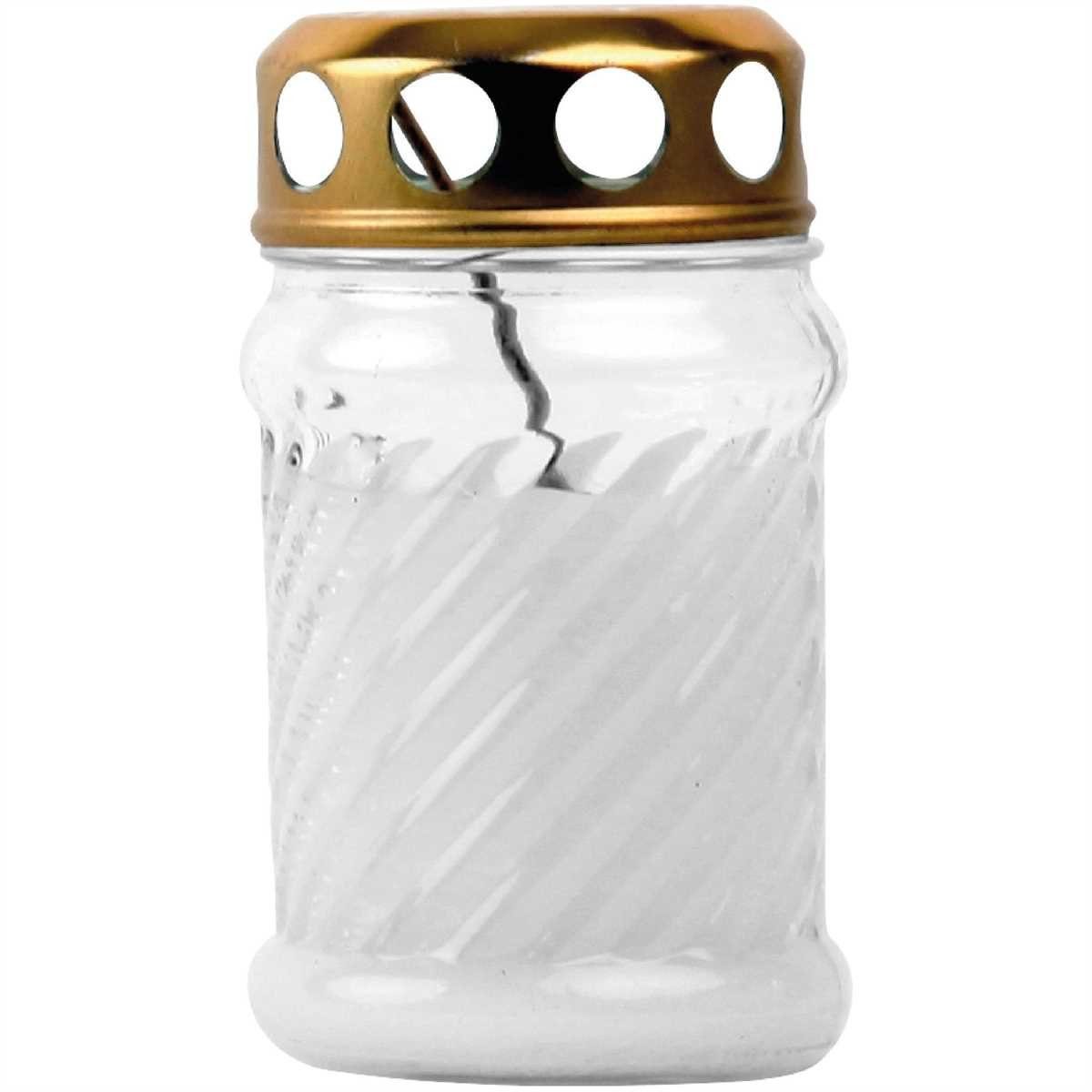 HS Candle Grabkerze (1-tlg), Grableuchte, Glas in Rillenoptik, befüllt