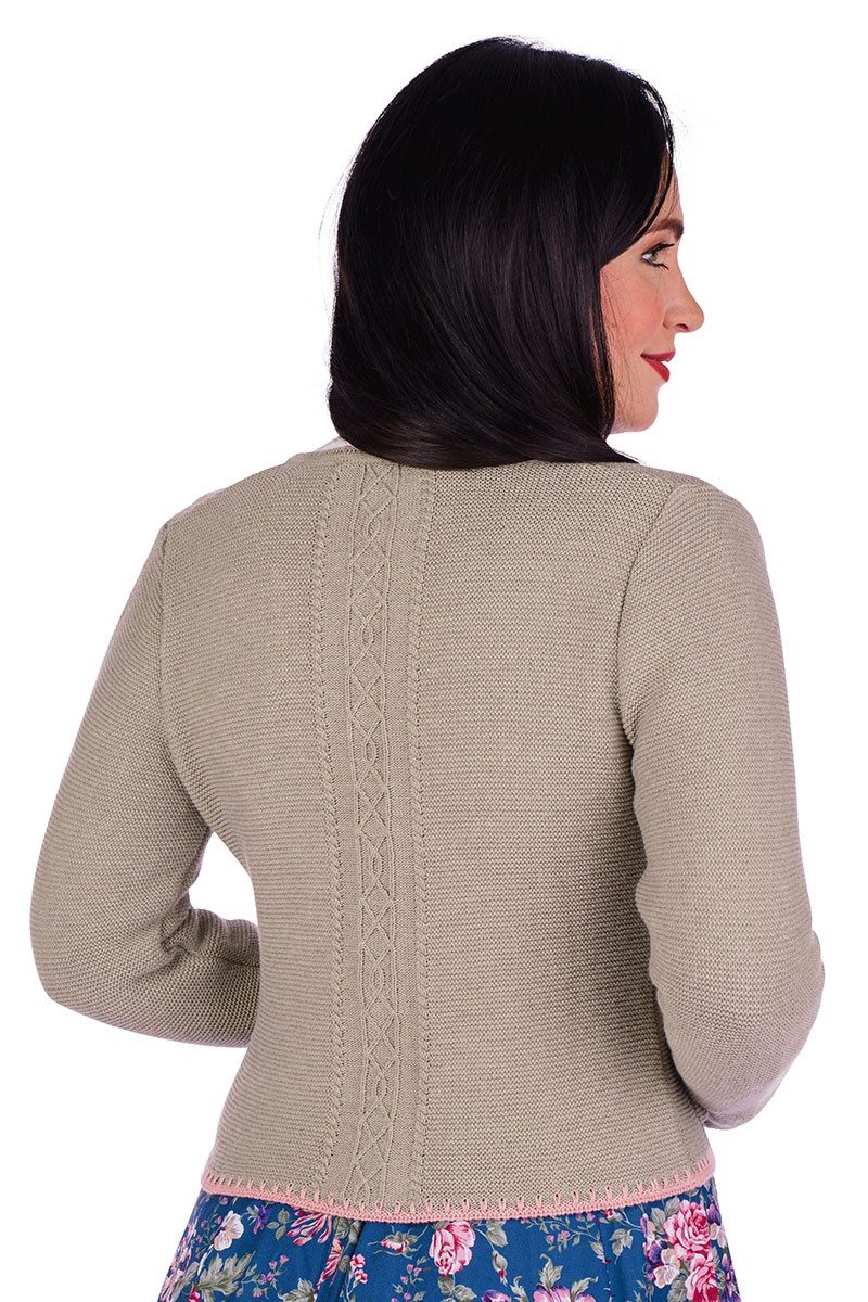 Berwin & Wolff Trachtenjacke Trachten Strickjacke - HELMINE - schilf/altrosé