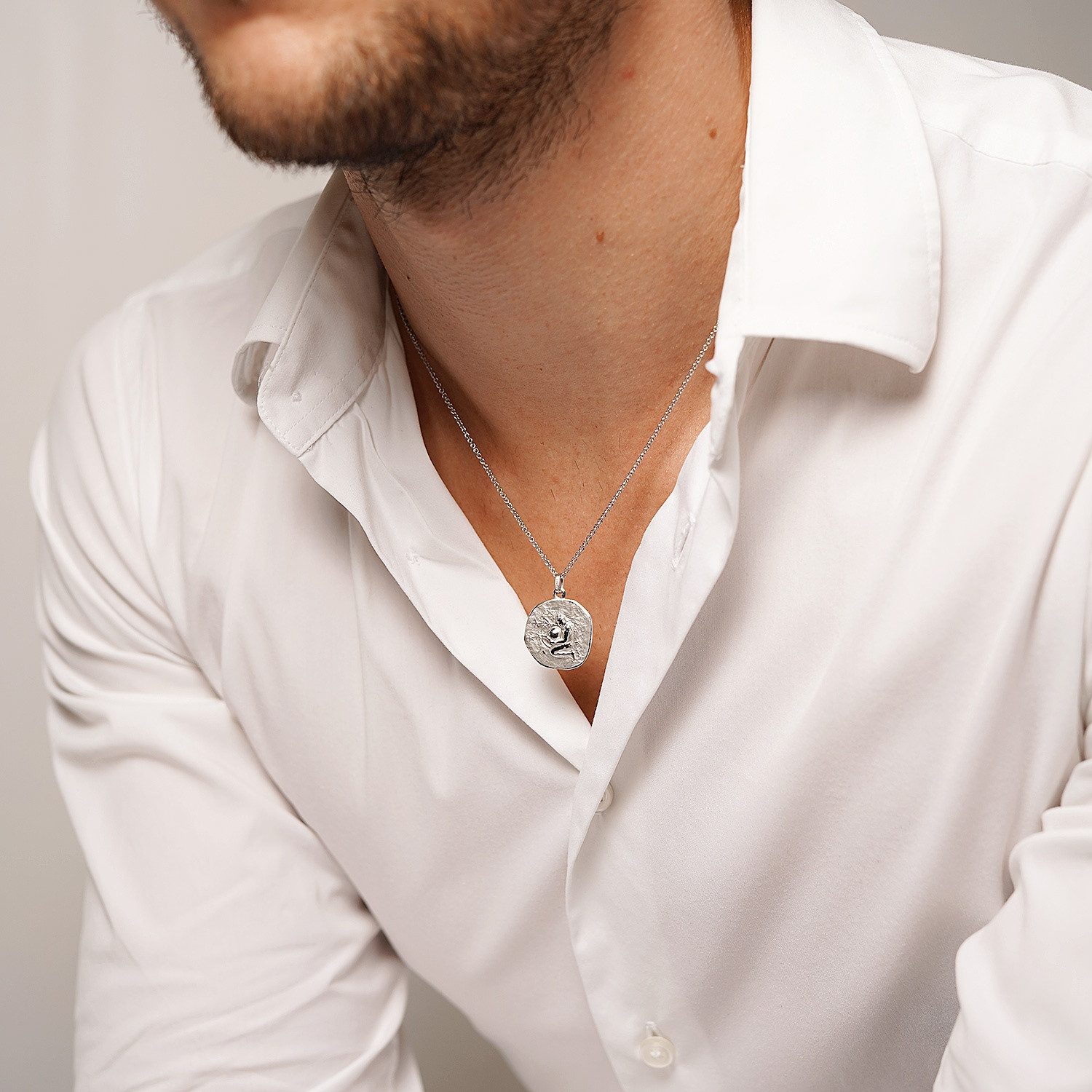 trendor Kette mit Anhänger Wassermann Ø 20 mm und 925 Silber