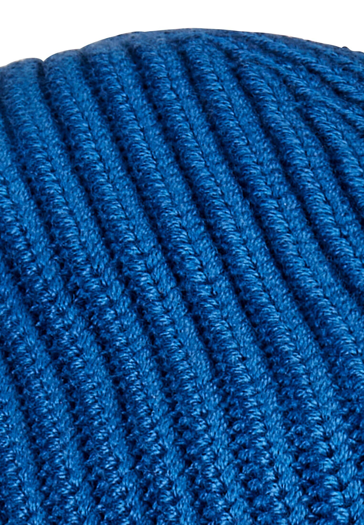 Cotton Strickmütze camel Organic active Blau aus
