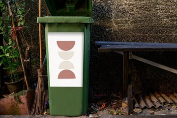 MuchoWow Wandsticker Minimalismus - Pastell - Gestaltung (1 St), Mülleimer-aufkleber, Mülltonne, Sticker, Container, Abfalbehälter
