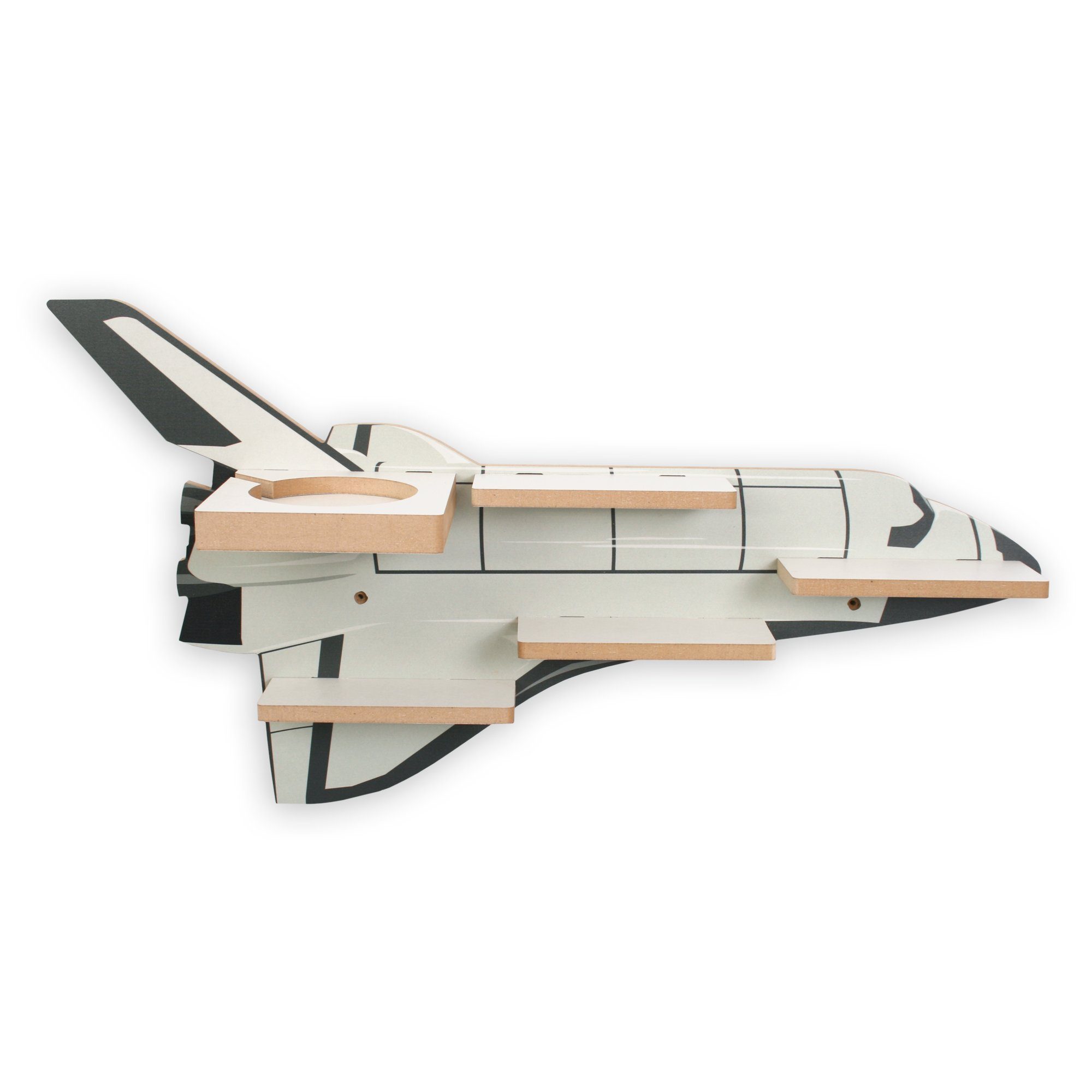 Kreative Feder Kinderregal MUSIKBOX-REGAL Space Shuttle, für TONIE-BOX und TONIES inkl. 40 Metallplättchen