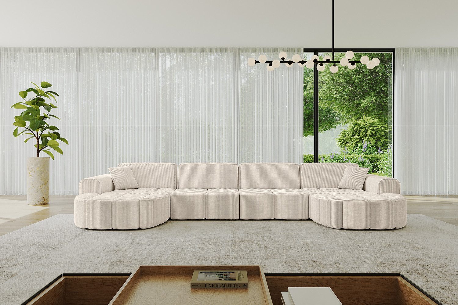 ALTDECOR Wohnlandschaft Livo-U2, Sofa Praktische Bequeme Funktionsecke Couc günstig online kaufen