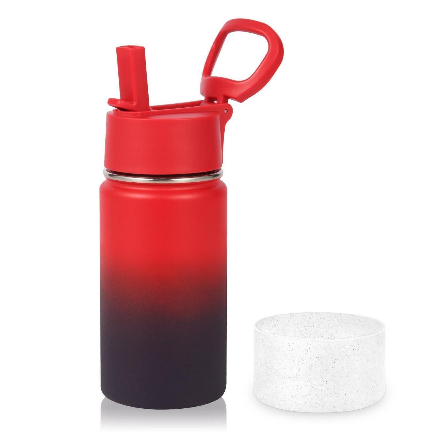 LuxusKollektion Isolierkanne Trinkflasche Kinder Edelstahl 410ml Rot-Lila, (1-St)