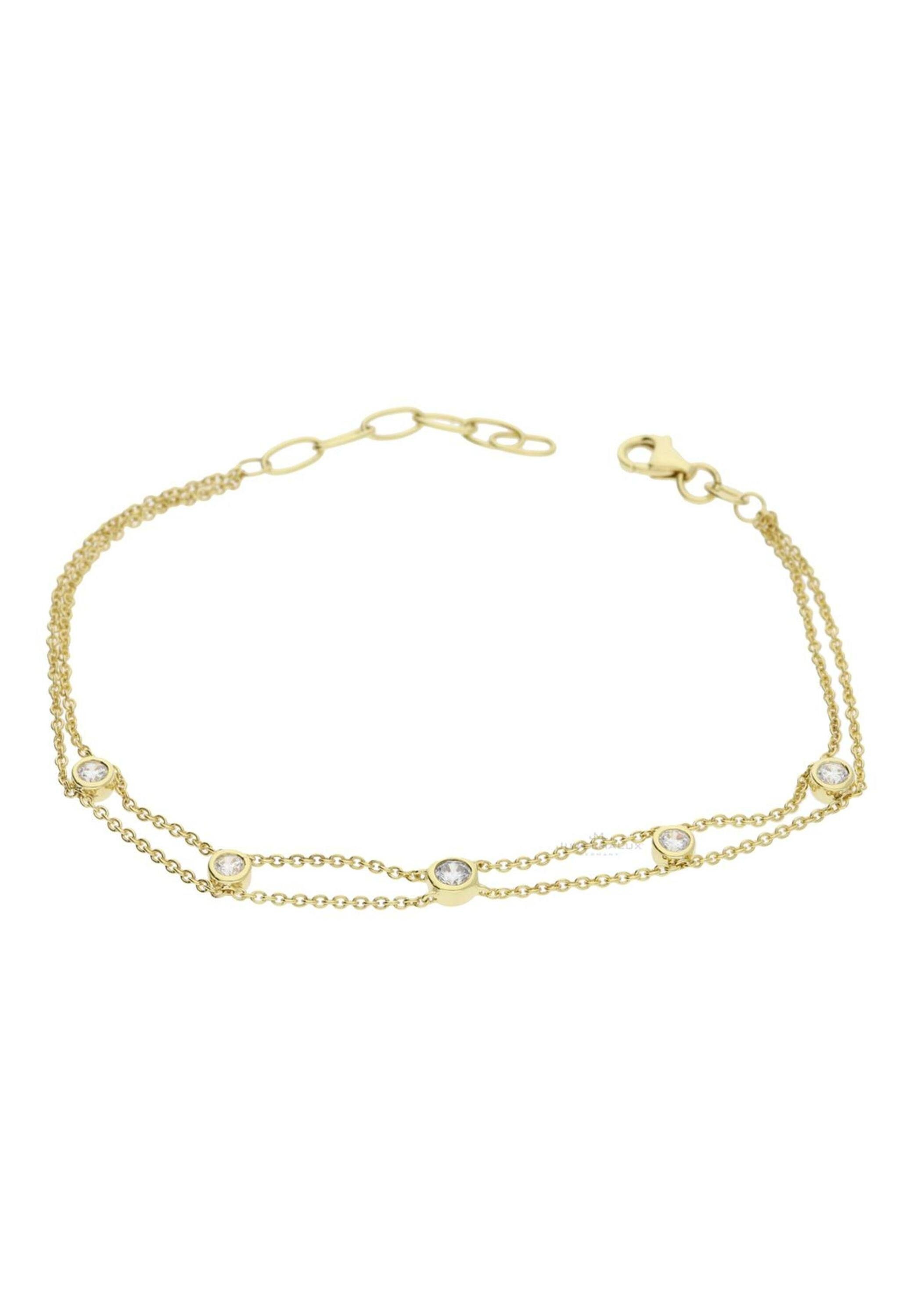 JuwelmaLux Goldarmband Armband Gold mit Zirkonia (1-tlg), Damen Armband Gold 333/000, inkl. Schmuckschachtel