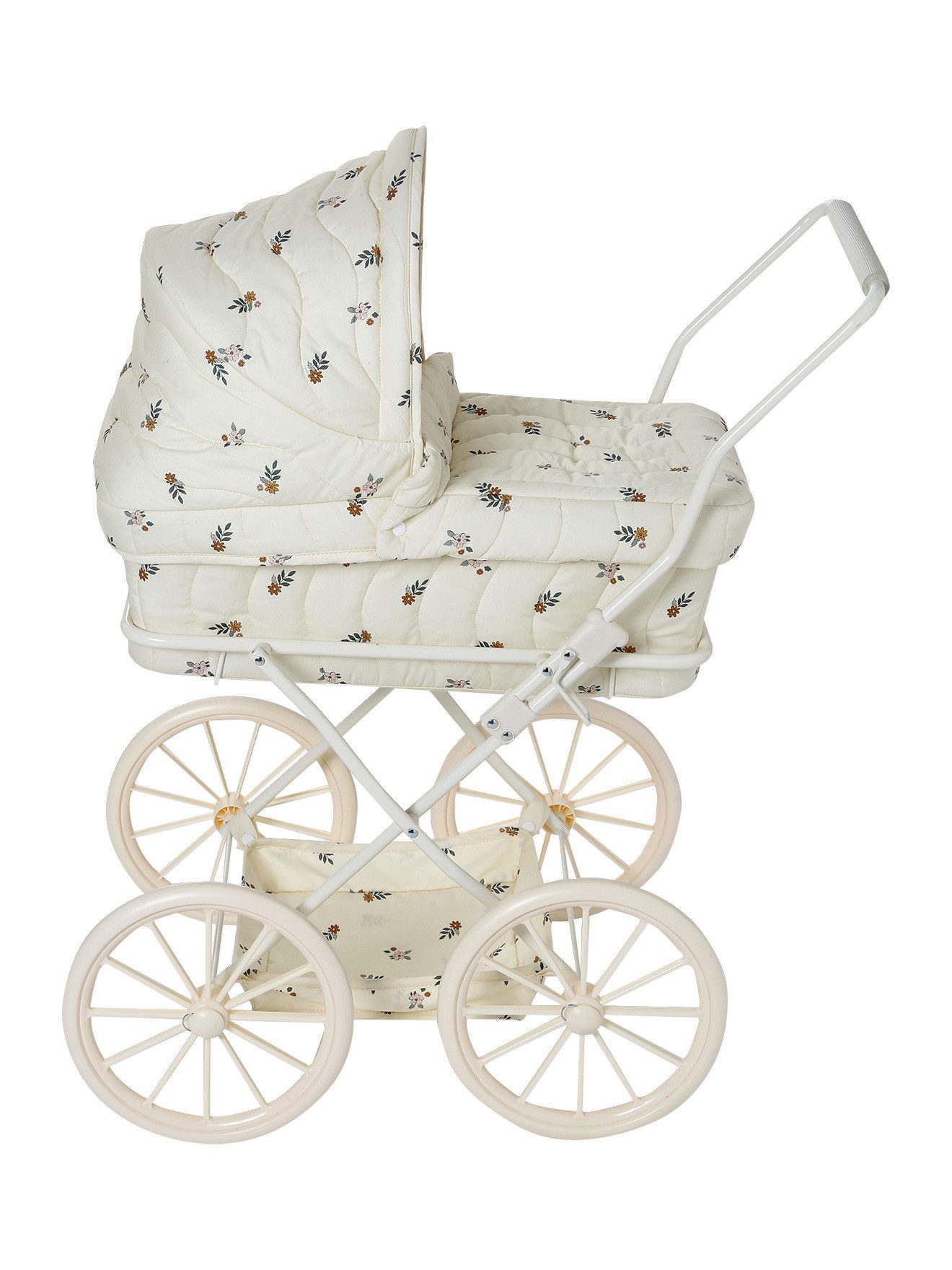 vertbaudet Puppen Accessoires-Set Puppenwagen RETRO FLOWER