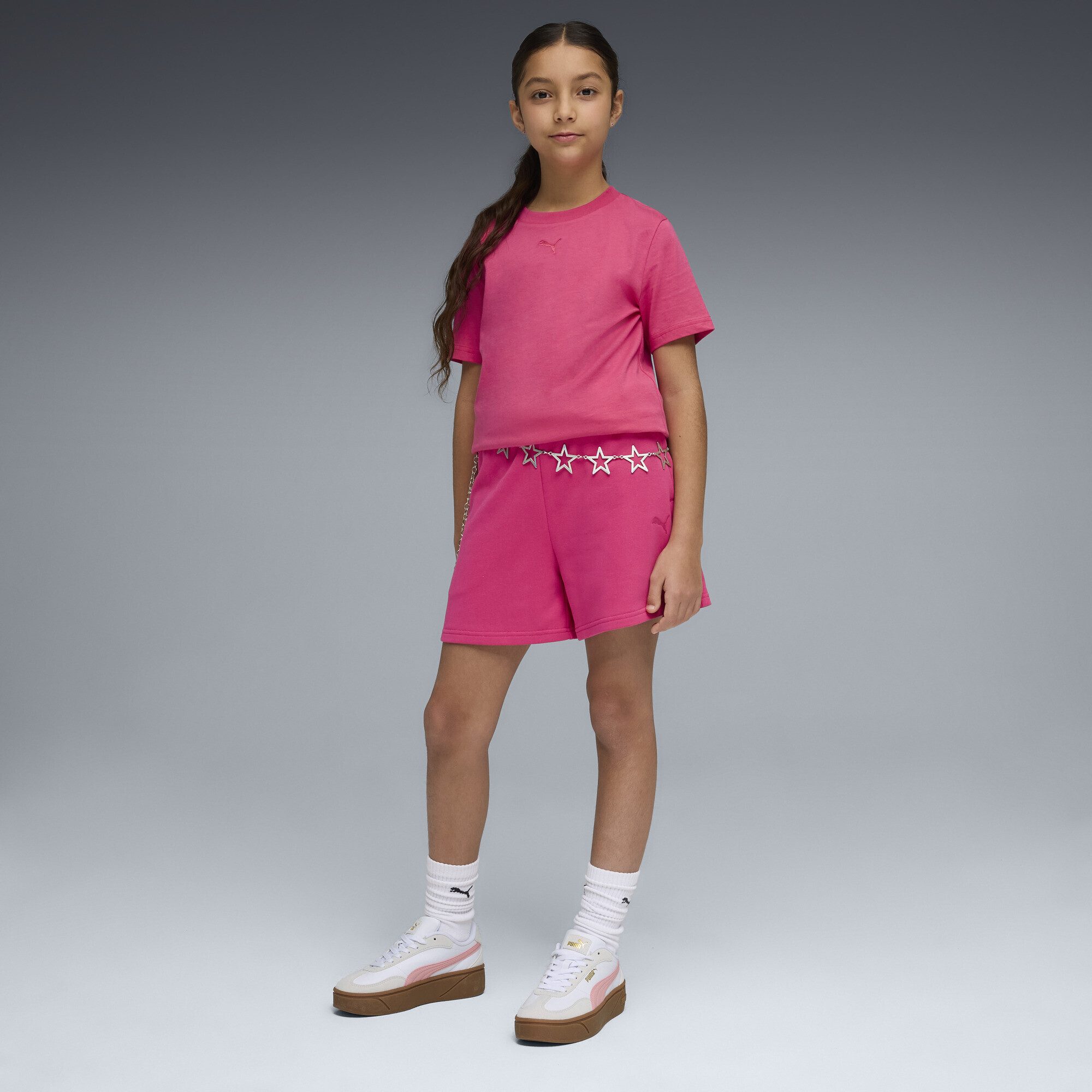 PUMA Sporthose Essentials High-Waist Shorts Mädchen – Bild 4 von 5
