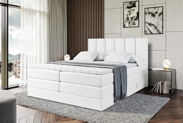 ALTDECOR Boxspringbett BOXI 1 KING (Multipocket-Matratze H4, H3 Matratze Bonellfederung, Topper, Kopfteil)