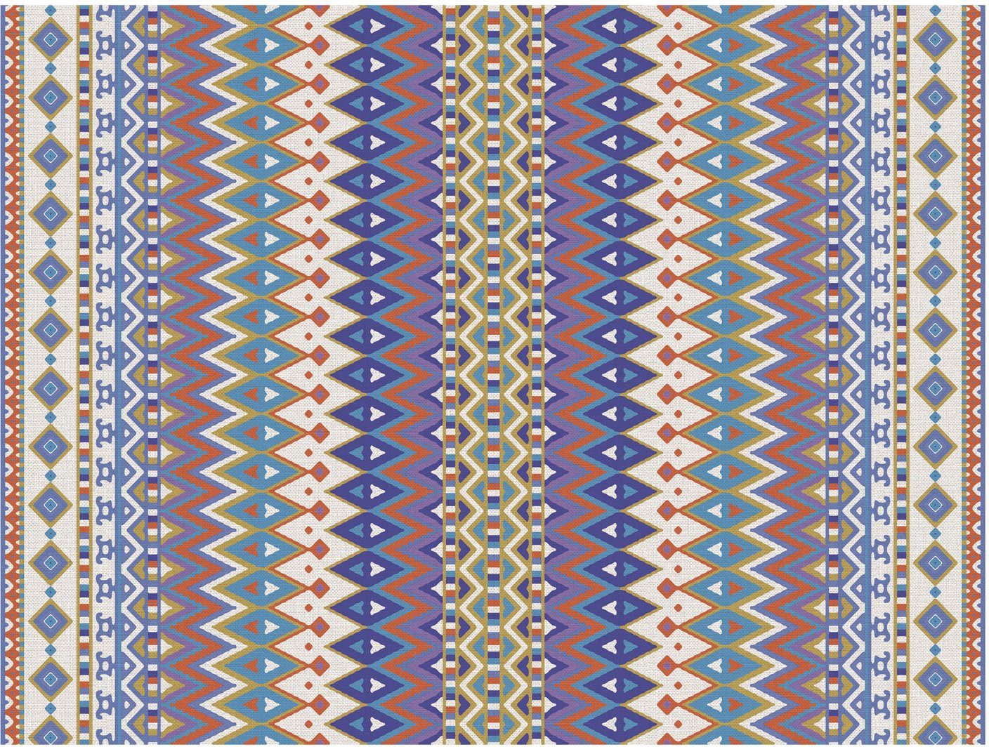 Platzset, Matteo, Contento, (Set, 4-St), für den Innen- und Außenbereich, wasserabweisend, Ethnodesign bunt/blau