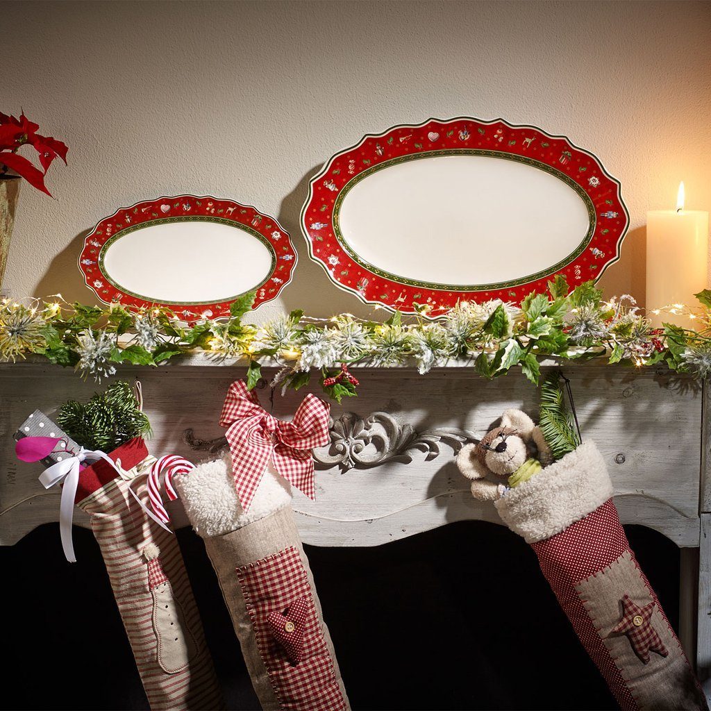 Villeroy & Boch Servierplatte Toy's Delight ovale Platte, Porzellan, (1-tlg), Premium Porcelain, 1 Stck, Handw., mikrow.sicher