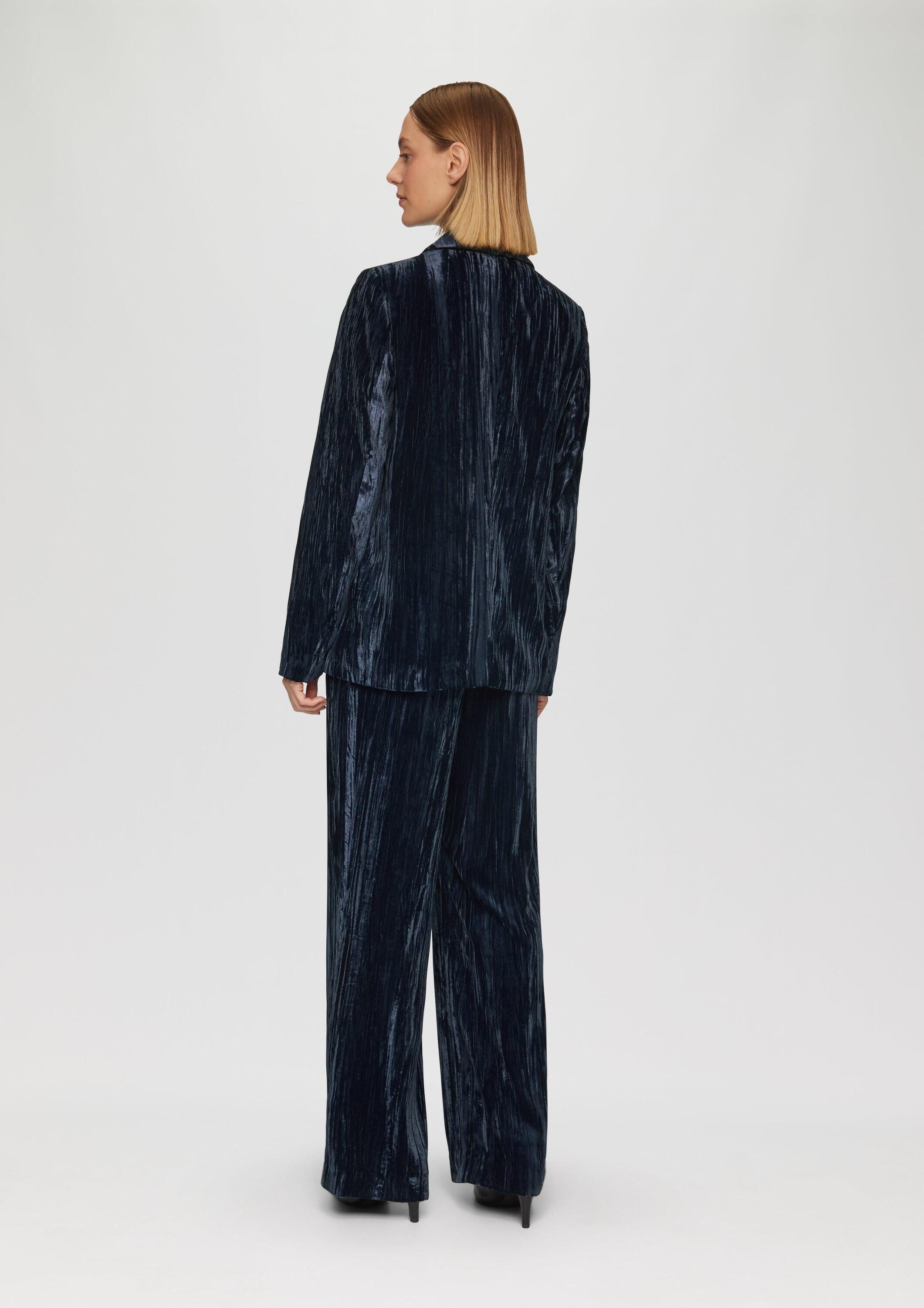 s.Oliver Jackenblazer Indoor-Blazer Leichter strukturierter Samtblazer im Regular Fit