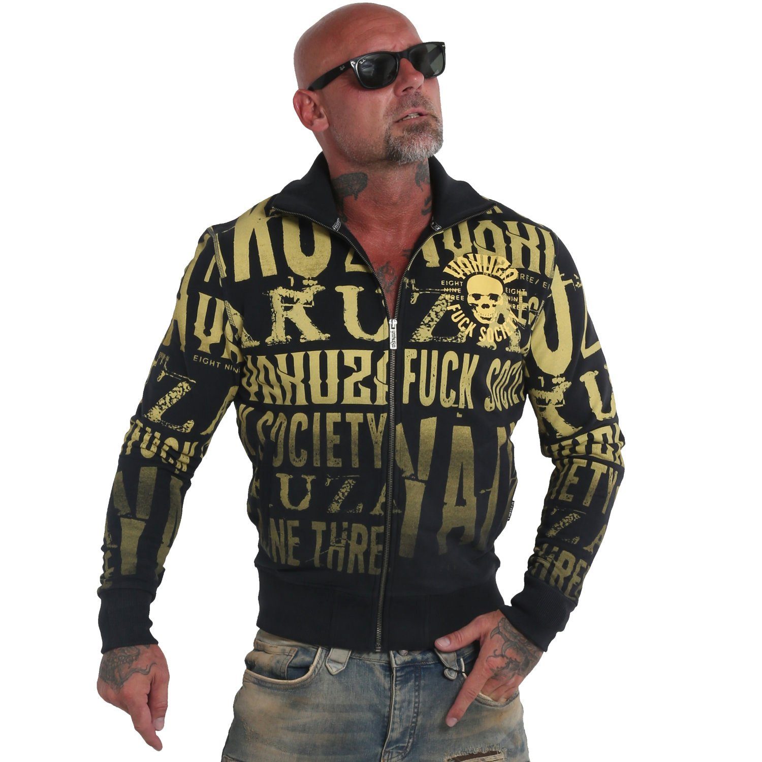 YAKUZA - Herren Knit Kapuzenjacke HZB 18087 "Spoosh" Whitecap Grey (grau