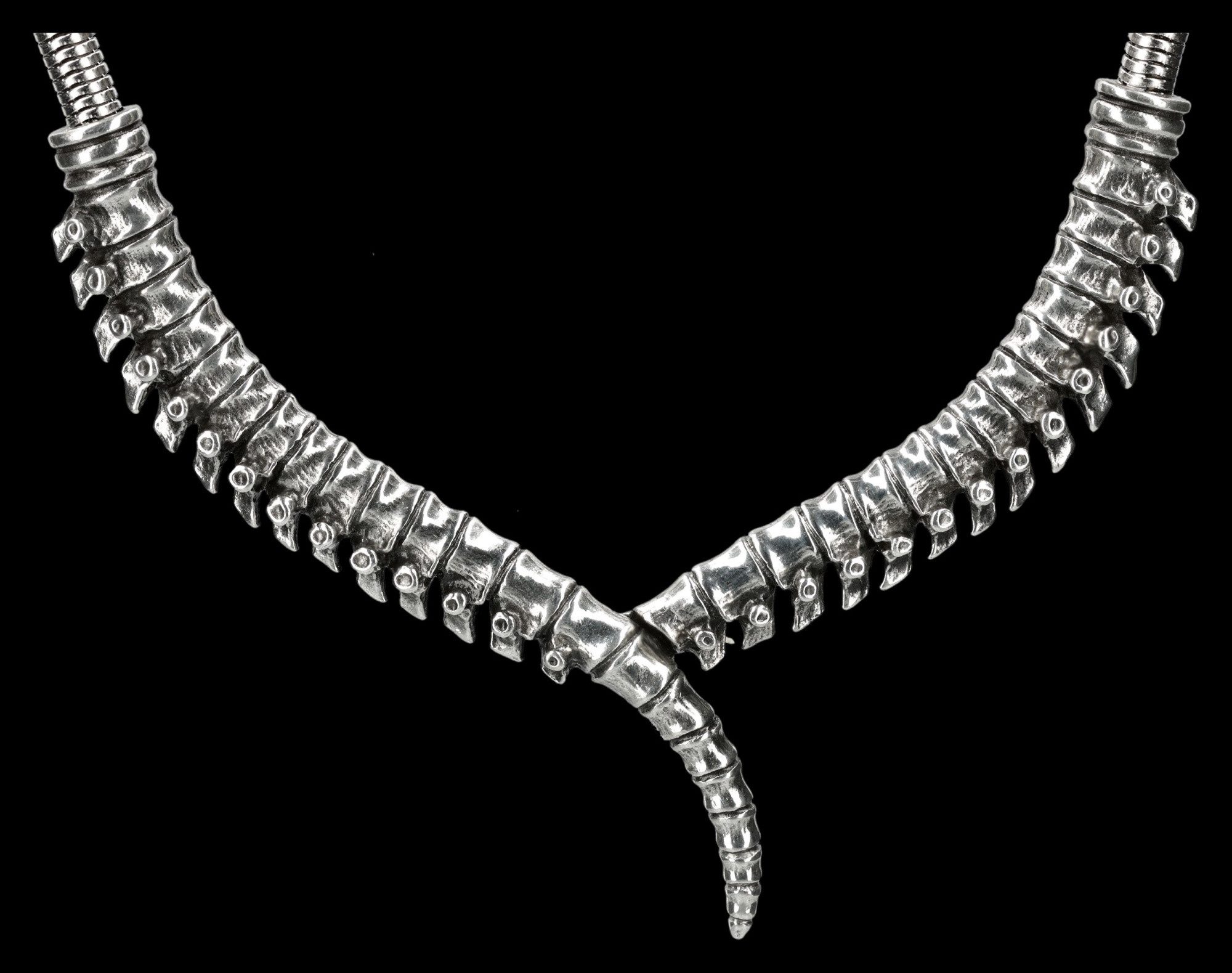 Figuren Shop GmbH Kette ohne Anhänger Wirbelsäulen Halskette Thorax Collier Gothic Alchemy Modeschmuck