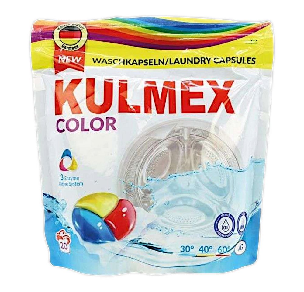 Thumbnail - KULMEX Kulmex Waschmittel Gel Tabs 20er – Für bunte & weiße Wäsche Vollwaschmittel