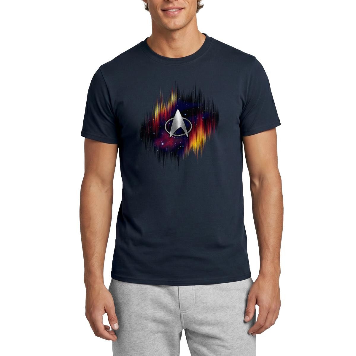 T-Shirt Star Trek The Next Generation Silber Logo Männer T-Shirt