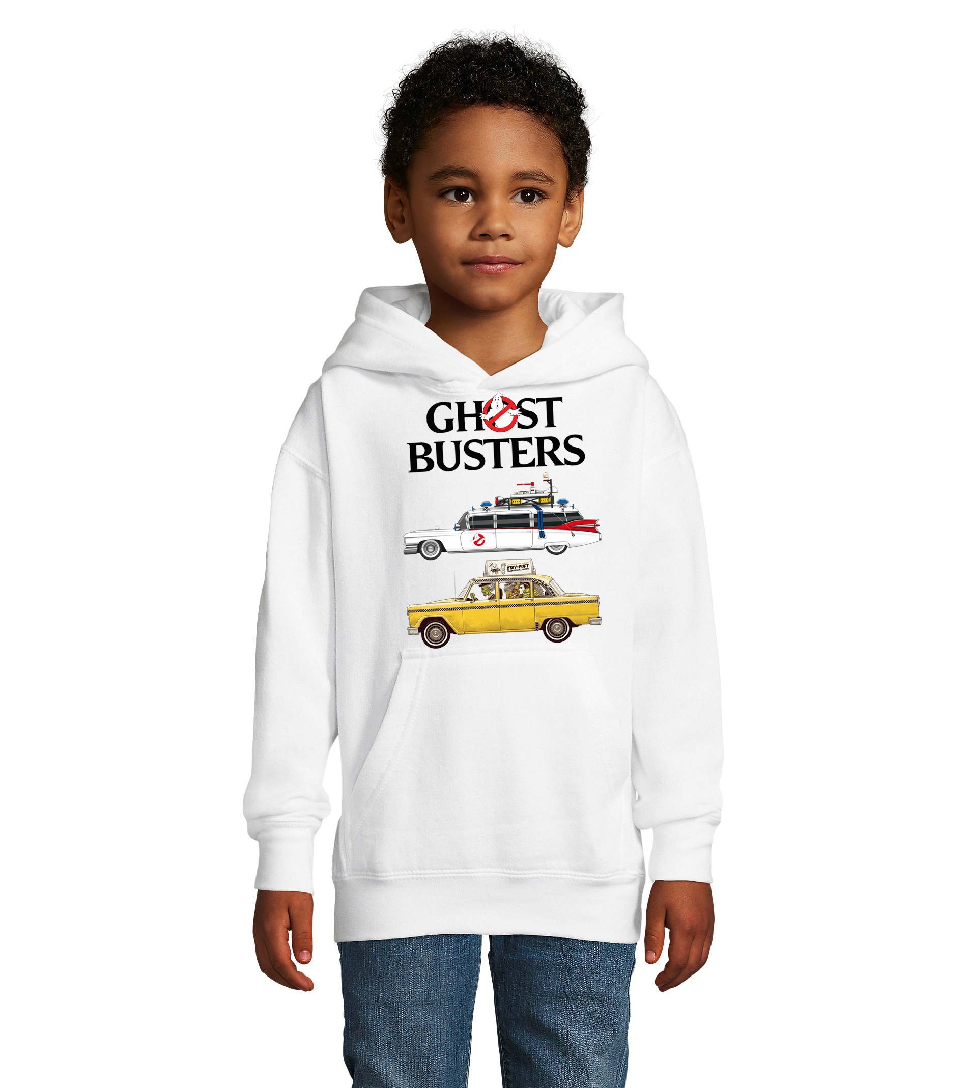 Blondie & Brownie Hoodie Kinder Ghostbusters Cars Auto Geisterjäger Geister Film Ghost mit Kapuze Weiss
