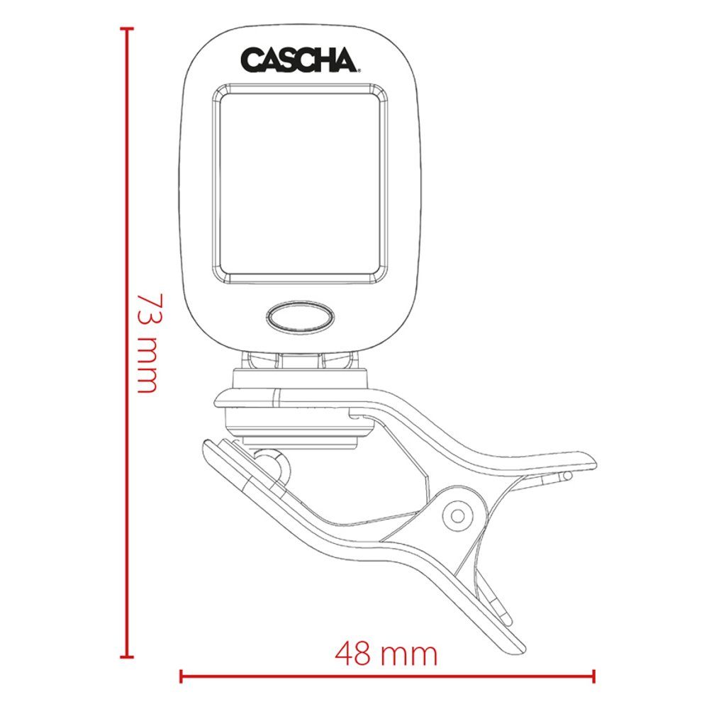 Cascha Stimmgerät Cascha Multi Clip Tuner HH2018, für Gitarre, Bass, Violine, Ukulele