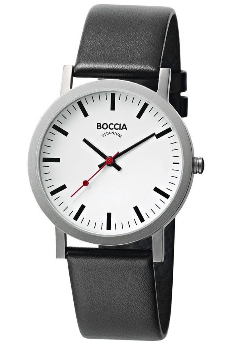 Boccia Quarzuhr Armbanduhr in Unisexgröße Quarz Titan