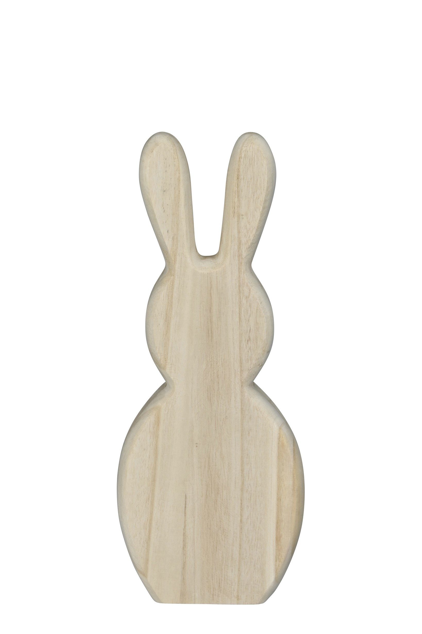 finehomegarden Osterhase Holz-Hase natur H30cm/50cm/70cm aus Paulowniaholz Dekofigur (1 St), Natürliche Skulptur schlichtem Design Ostern 3 Größen wählbar