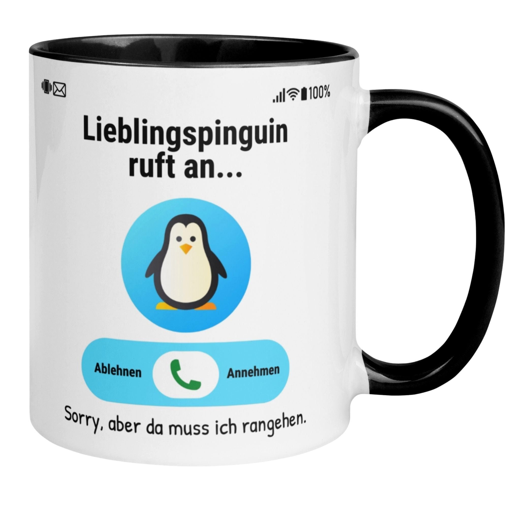 Momentals Tasse Pinguin – „Lieblingspinguin ruft an“ – lustiges Geschenk zum Jahrestag, Gratis Versand · Links-&Rechtshänder · Spülmaschinenfest
