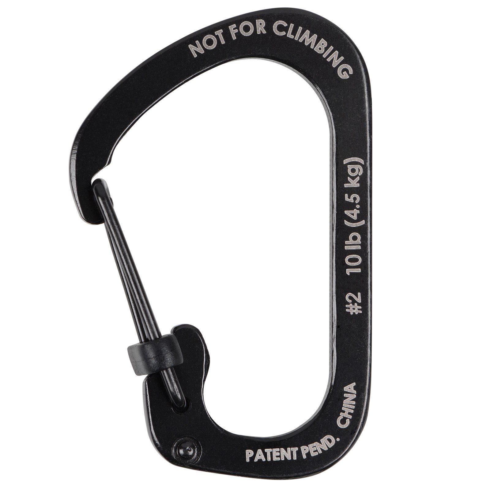 Nite Ize Karabiner SlideLock Mini Karabiner Schlüsselanhänger, Schnapp Haken Edelstahl schwarz