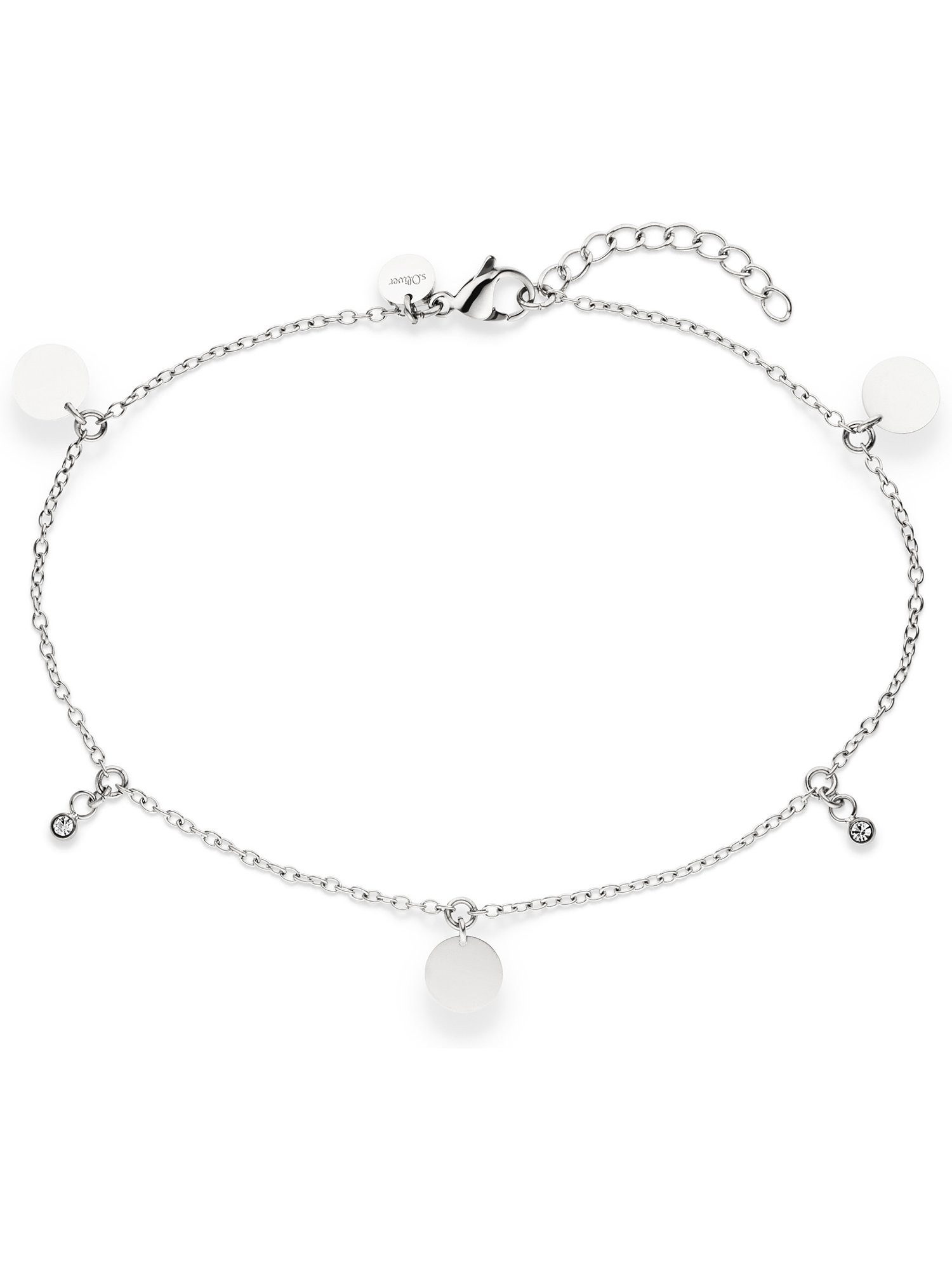 s.Oliver Fußkette S.Oliver Damen-Fußkette Edelstahl