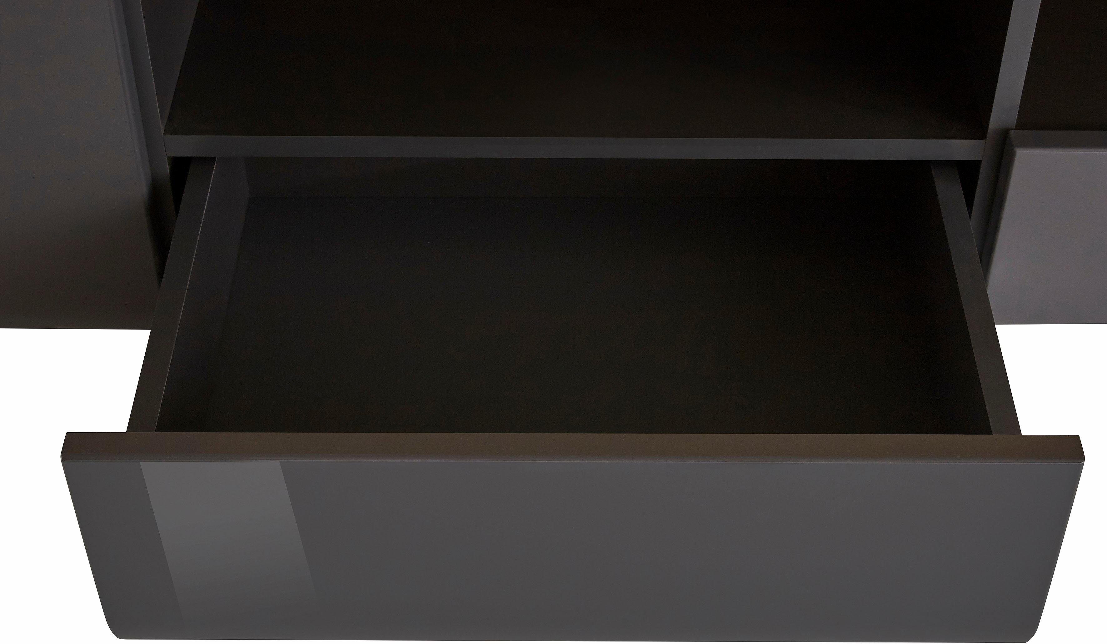 OTTO home Lowboard Toledo,Breite 209cm, trendige TV-Schrank mit dekorative Fräsungen, TV-Board ohne Beleuchtung, TV-Kommode mit viel Stauraum