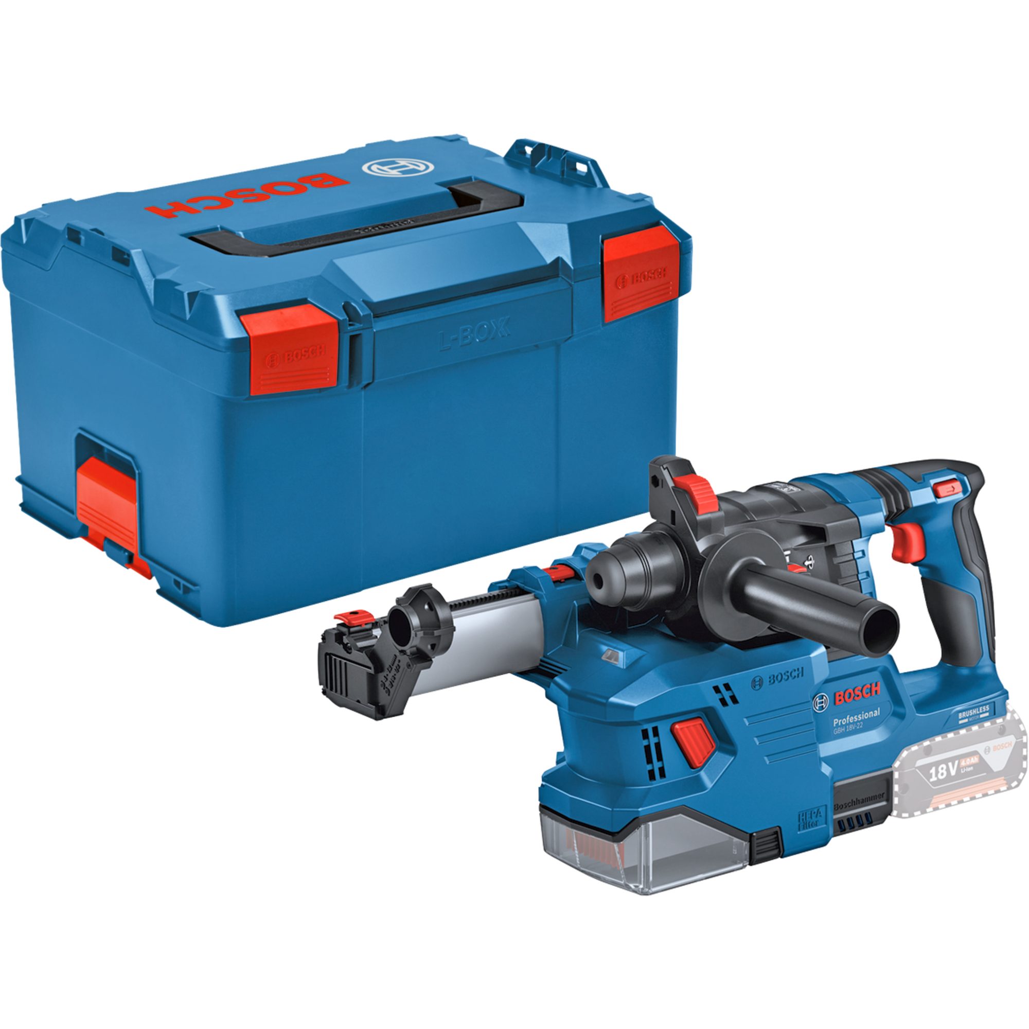 BOSCH Bohrmaschine Bosch Professional Akku-Bohrhammer GBH 18V-22 Professional solo
