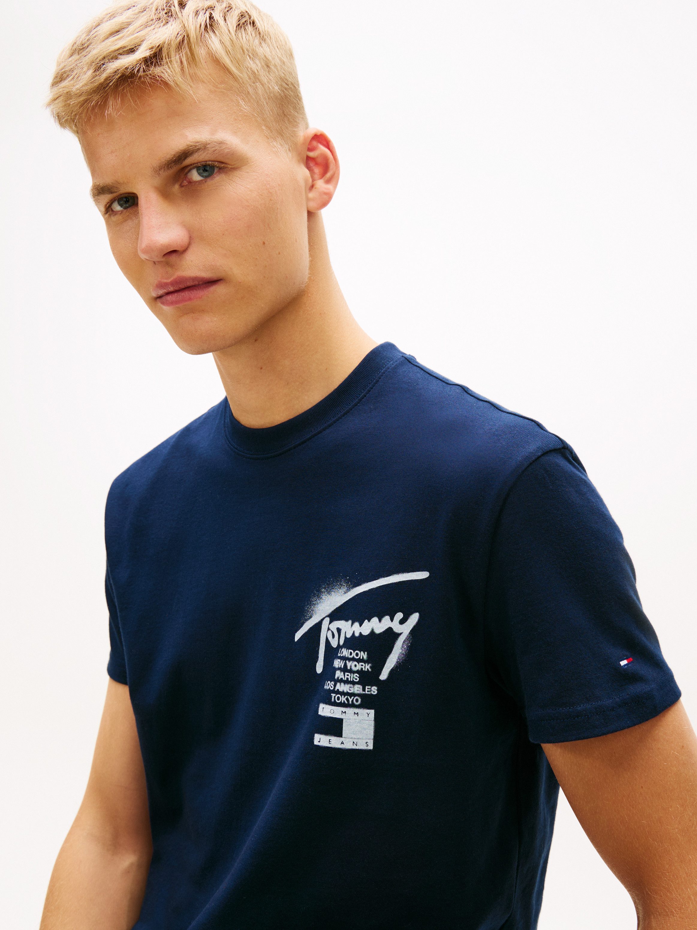 Tommy Jeans T-Shirt TJM REGULAR CITY SIGN Regular fit mit Markenprint günstig online kaufen