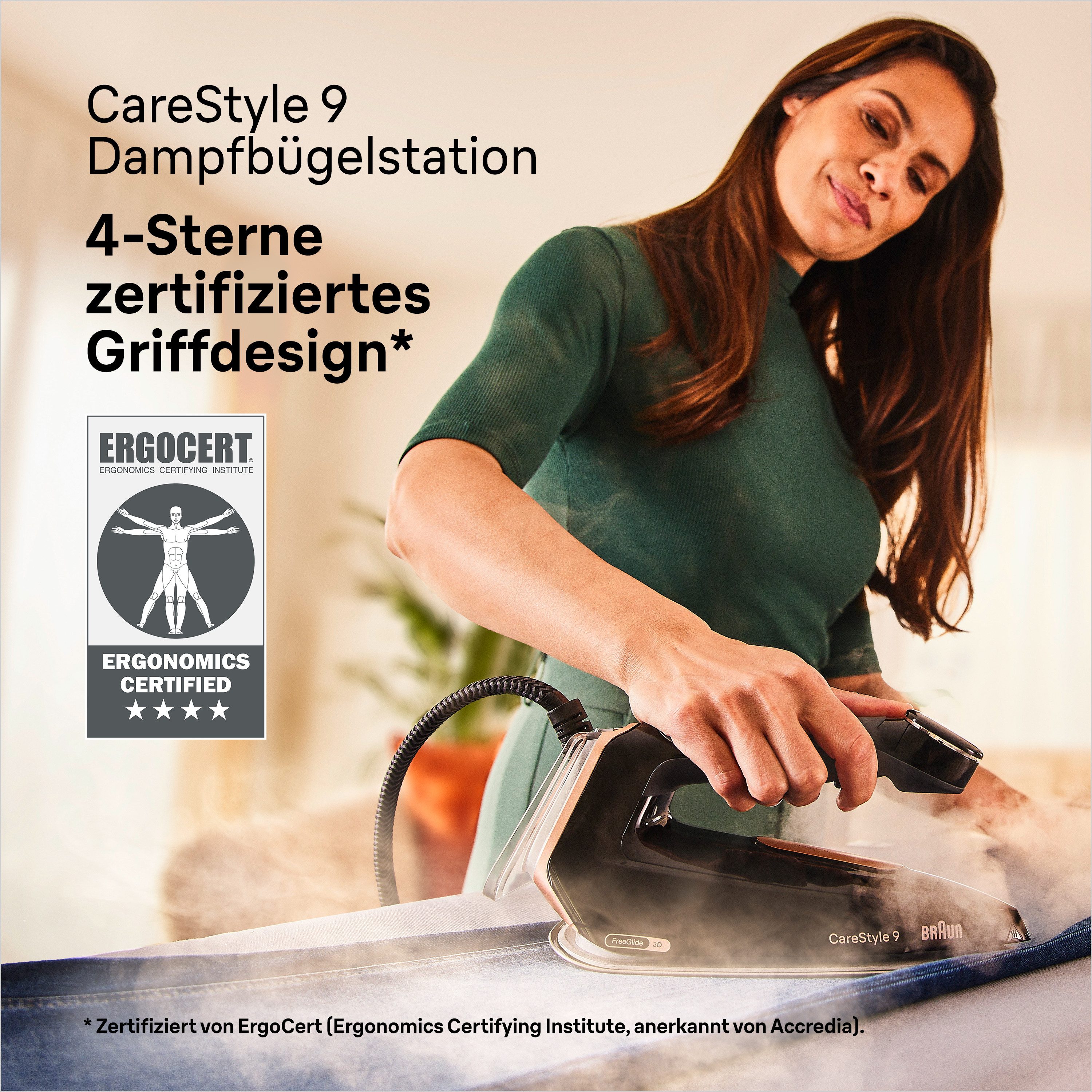 Braun Dampfbügelstation CareStyle 9 IS 9090 BK - 9,0 bar, 750 g Dampfstoß, 2,0 l Wassertank, 2000 ml Wassertank, 190 g Dampfmenge, EloxalPlus Bügelsohle, automatische Entkalkung
