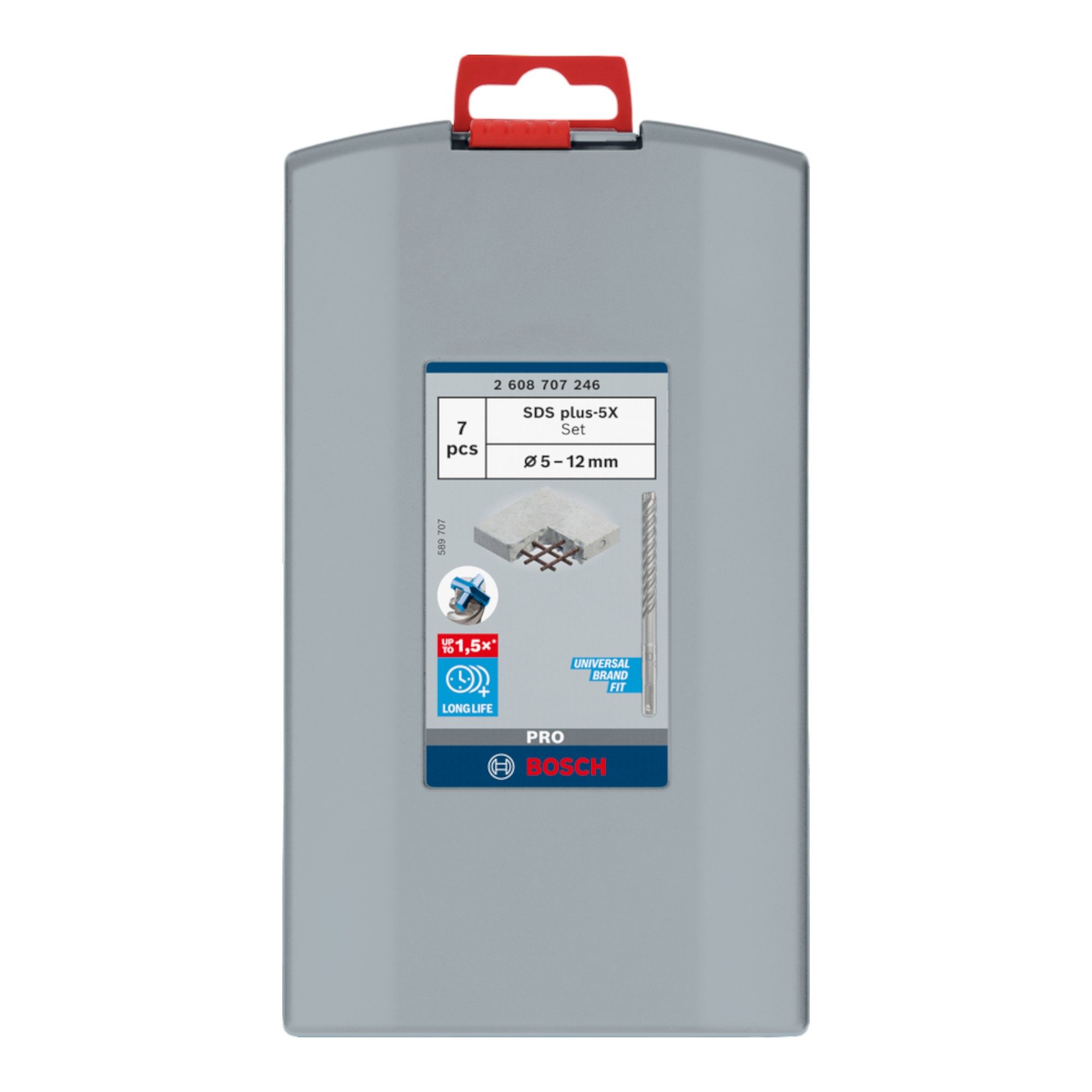 Bosch Professional Bohrersatz PRO SDS Plus-5X Hammerbohrer Set 5 – Bild 2 von 2