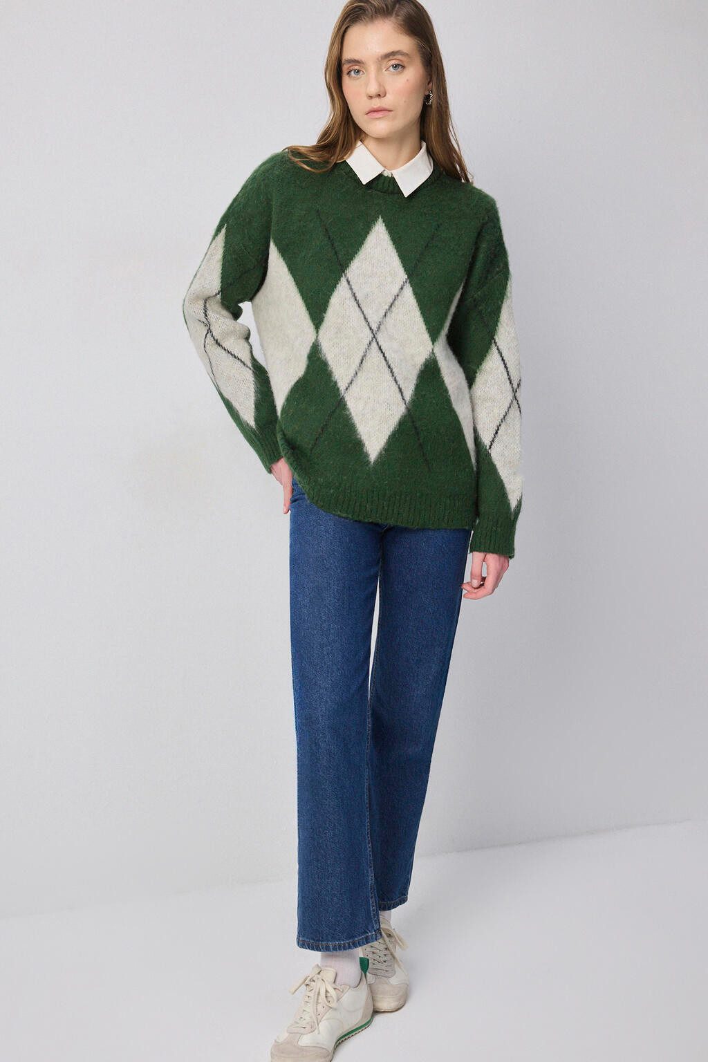 touche prive Sweatshirt STRICKPULLOVER MIT RAUTENMUSTER günstig online kaufen