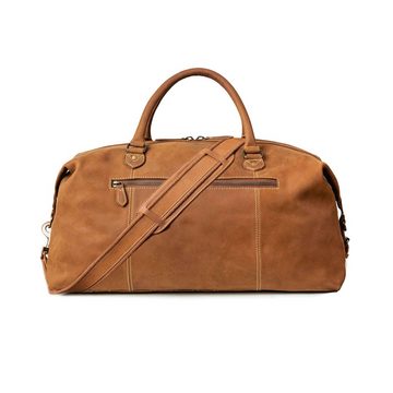 DRAKENSBERG Reisetasche Weekender »Ray« Cognac-Braun, im Safari-Look für Damen und Herren, handgemacht aus Premium Leder