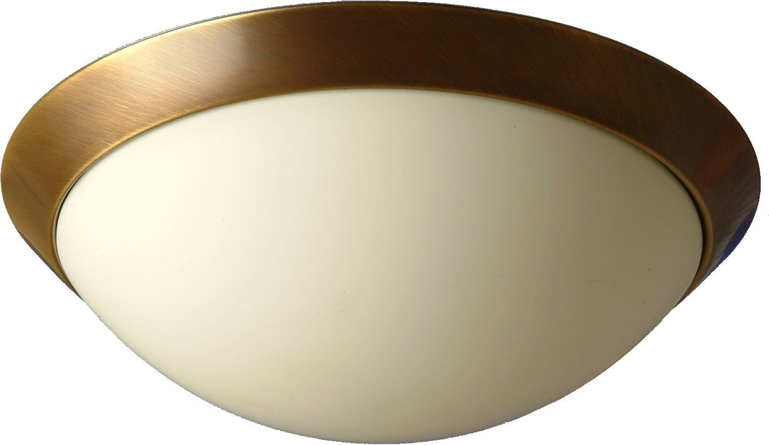 Metall 2700 LED Deckenleuchte lm fest Glas cm Messing Deckenlampe Weiß integriert, 1250 35 Ø Licht-Erlebnisse PLAFONNIERE, Warmweiß, LED K