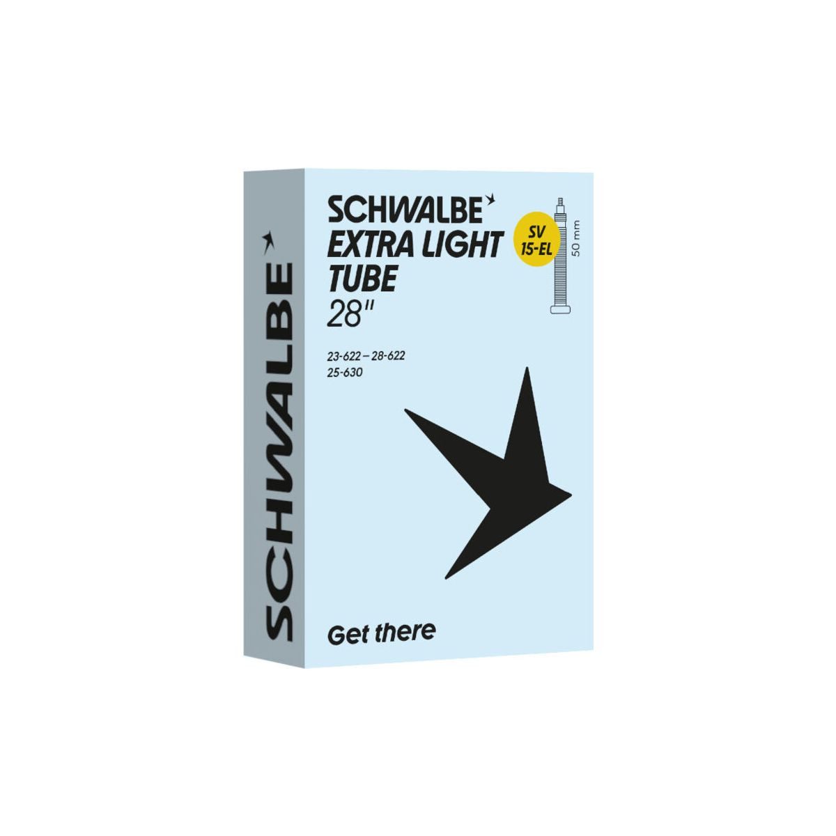 Schwalbe Fahrradschlauch Schwalbe Schlauch SV15 Extra Light, Leichter Fahrradschlauch für Rennräder mit hoher Zuverlässigkeit und