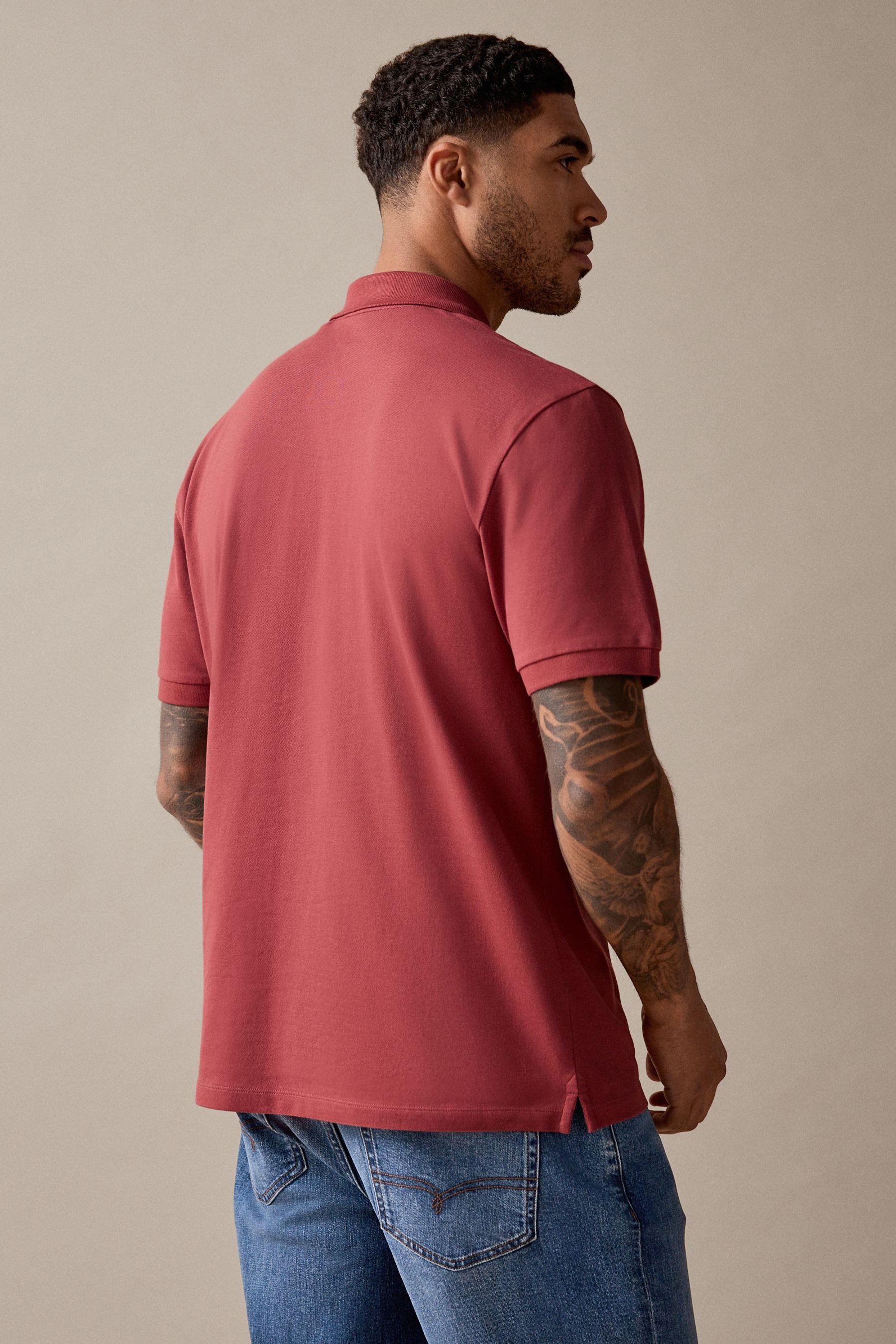 Next Poloshirt Regular Fit kurzärmeliges Pikee-Poloshirt günstig online kaufen