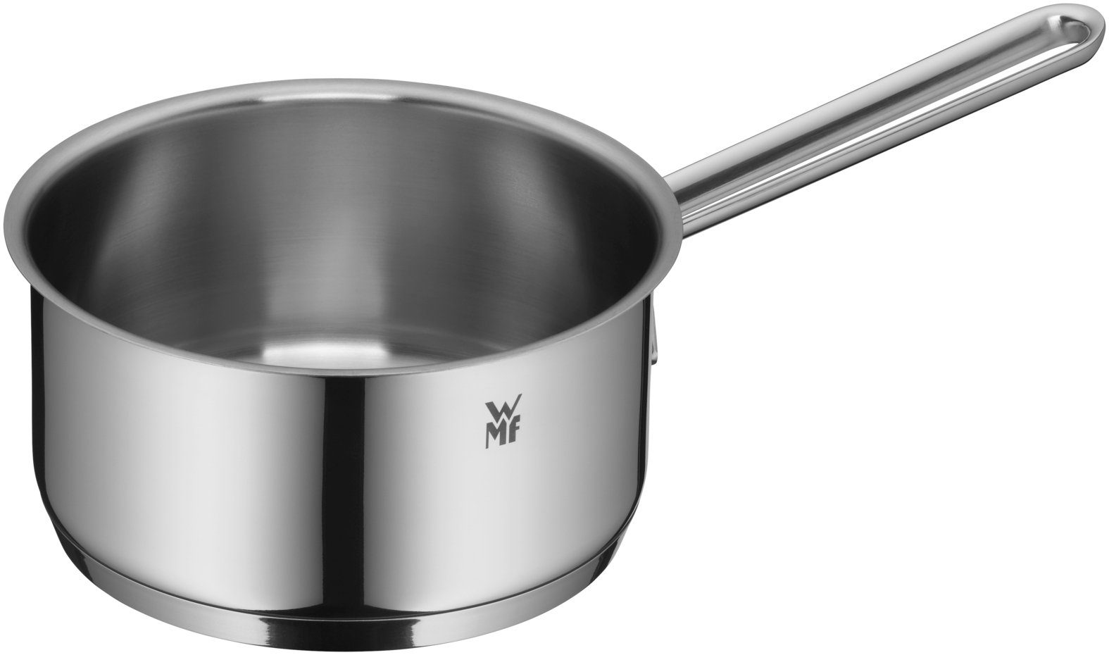 WMF Kasserolle Aparto Stielkasserolle, 16 cm, Cromargan Edelstahl rostfrei 18/10 (Aparto Stielkasserolle, 1-tlg., 16 cm), tropffreies Ausgießen, TransTherm-Allherdboden, hochglanzpoliert