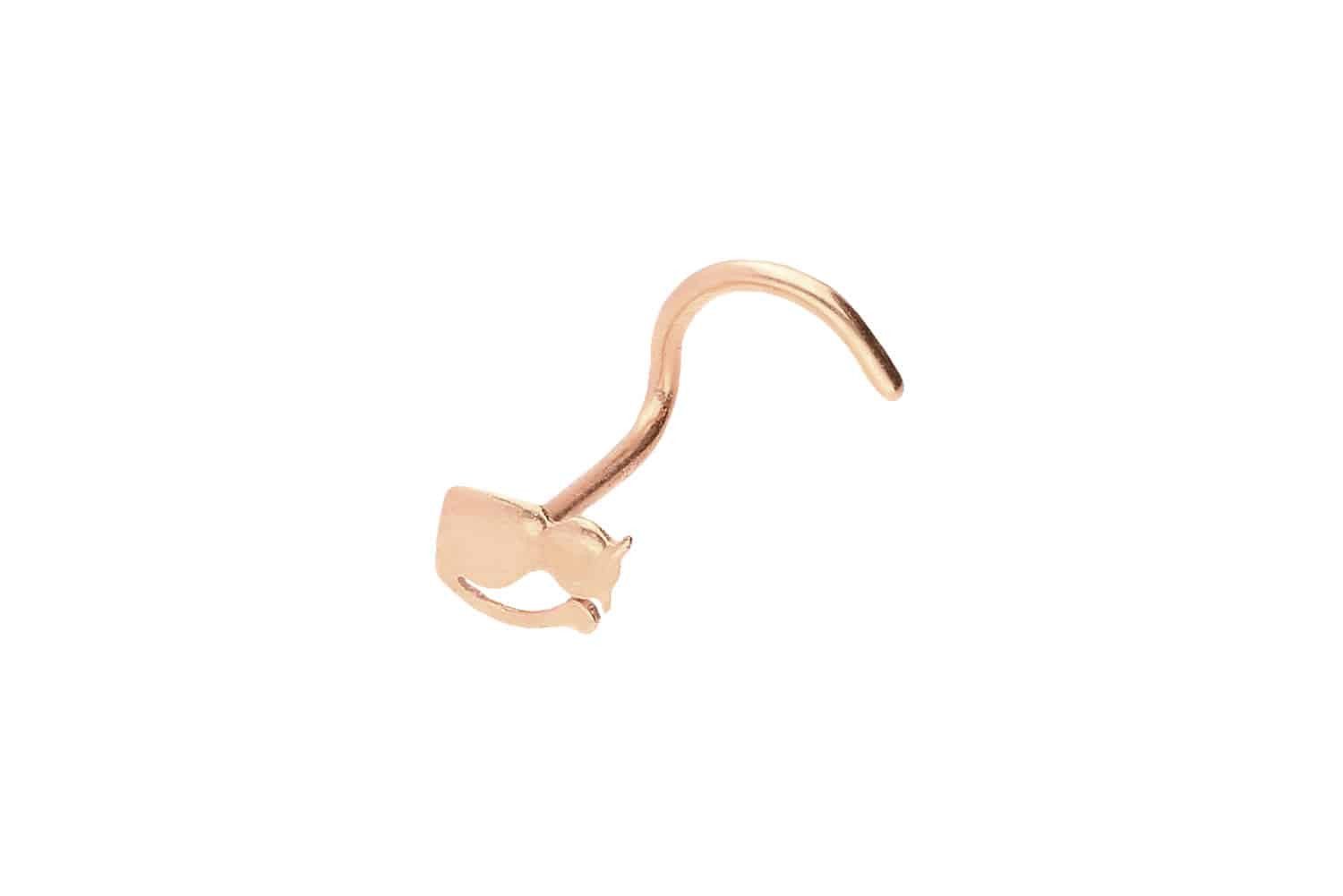 Nasenpiercing Chirurgenstahl Nasenstecker Spirale KATZE